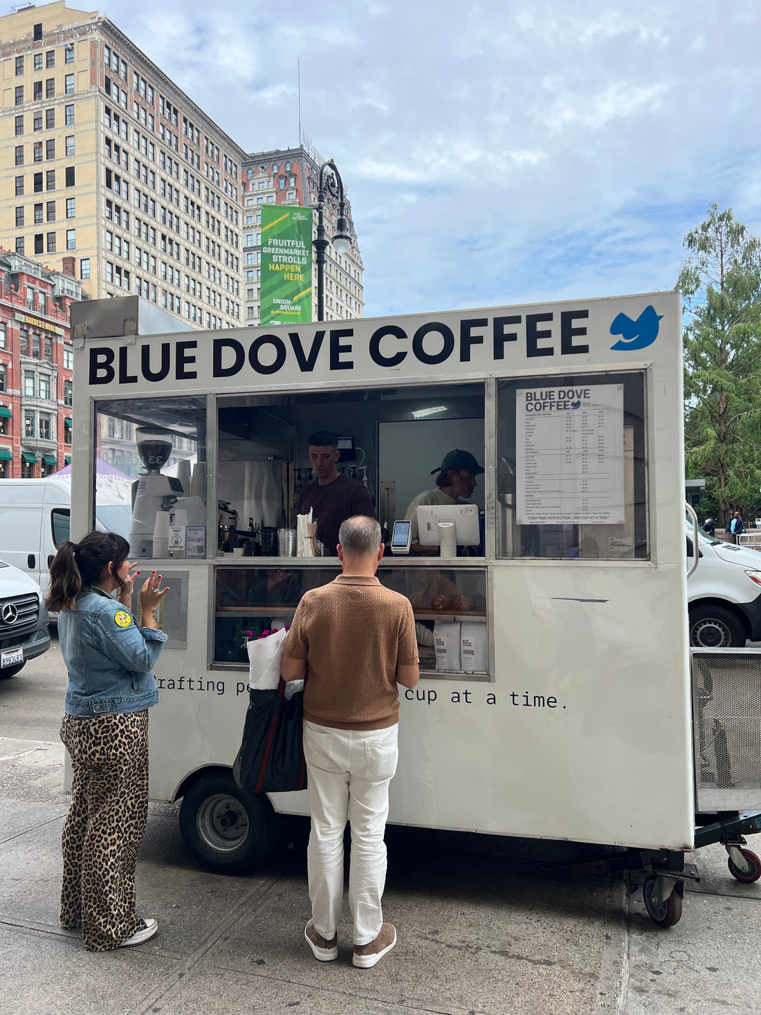 Blue Dove Coffee Cart in Union Square