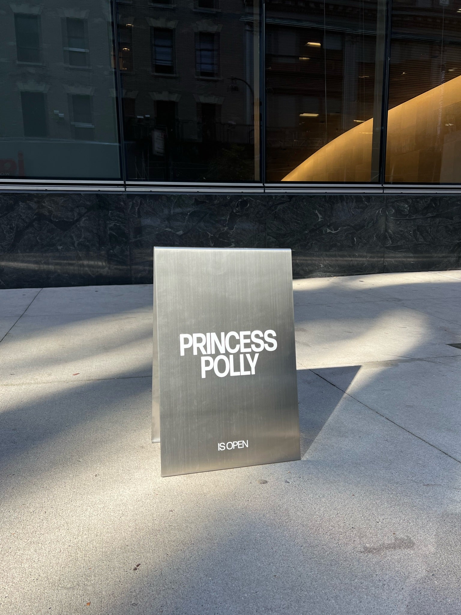 Princess Polly - Stainless Steel Sidewalk Sign