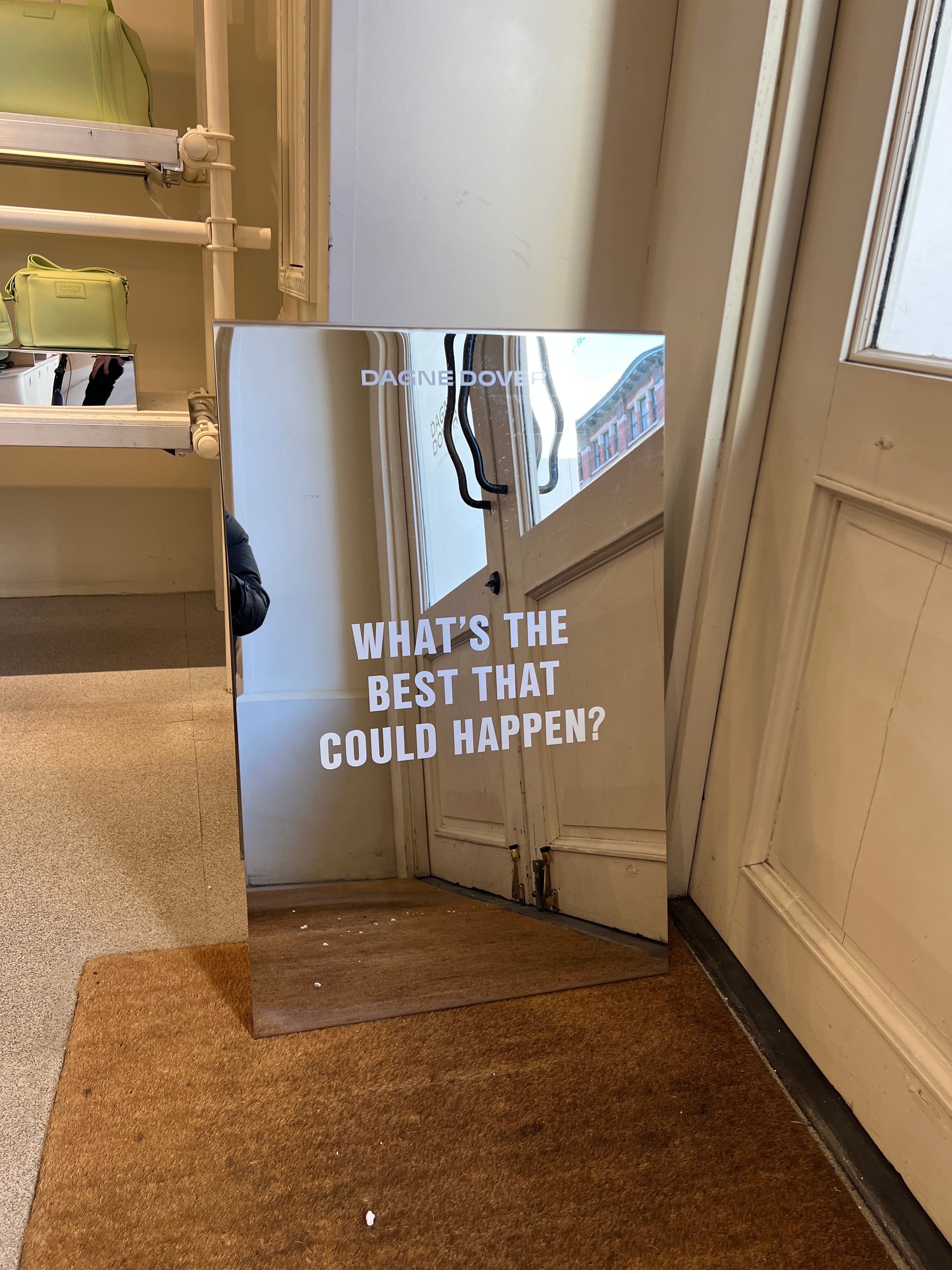 Dagne Dover Sidewalk Sign Mirrored