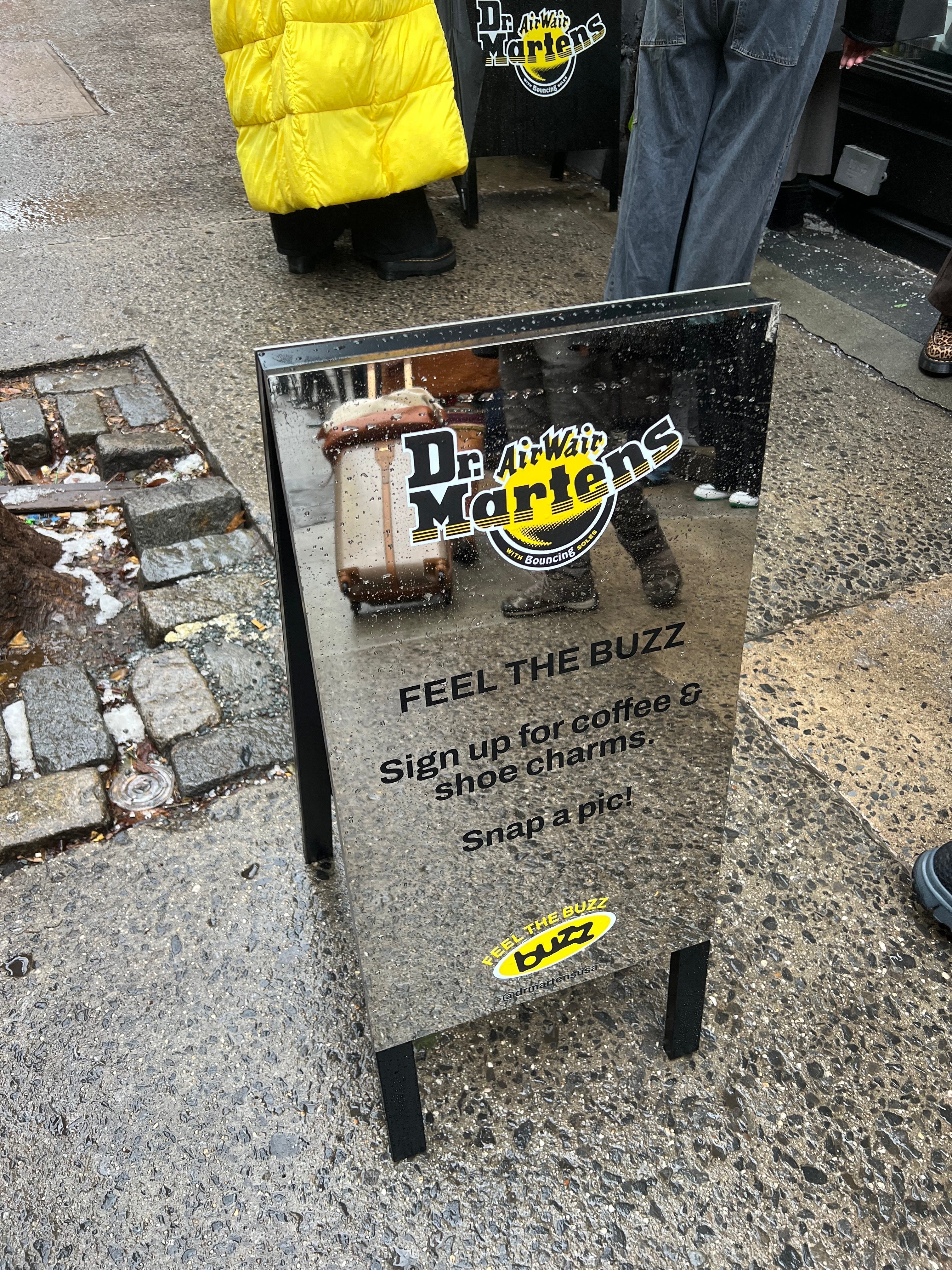 Dr Martens Mirror Sidewalk Sign Sandwich Board
