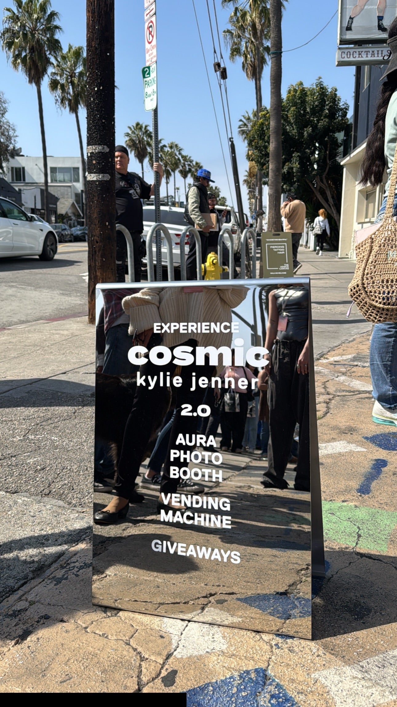 Kylie Jenner Cosmic 2.0 - Venice, CA Sidewalk Sign