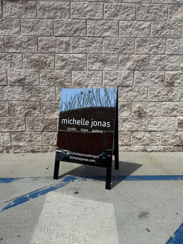 Mirrored A-Frame Sandwich Board Sign