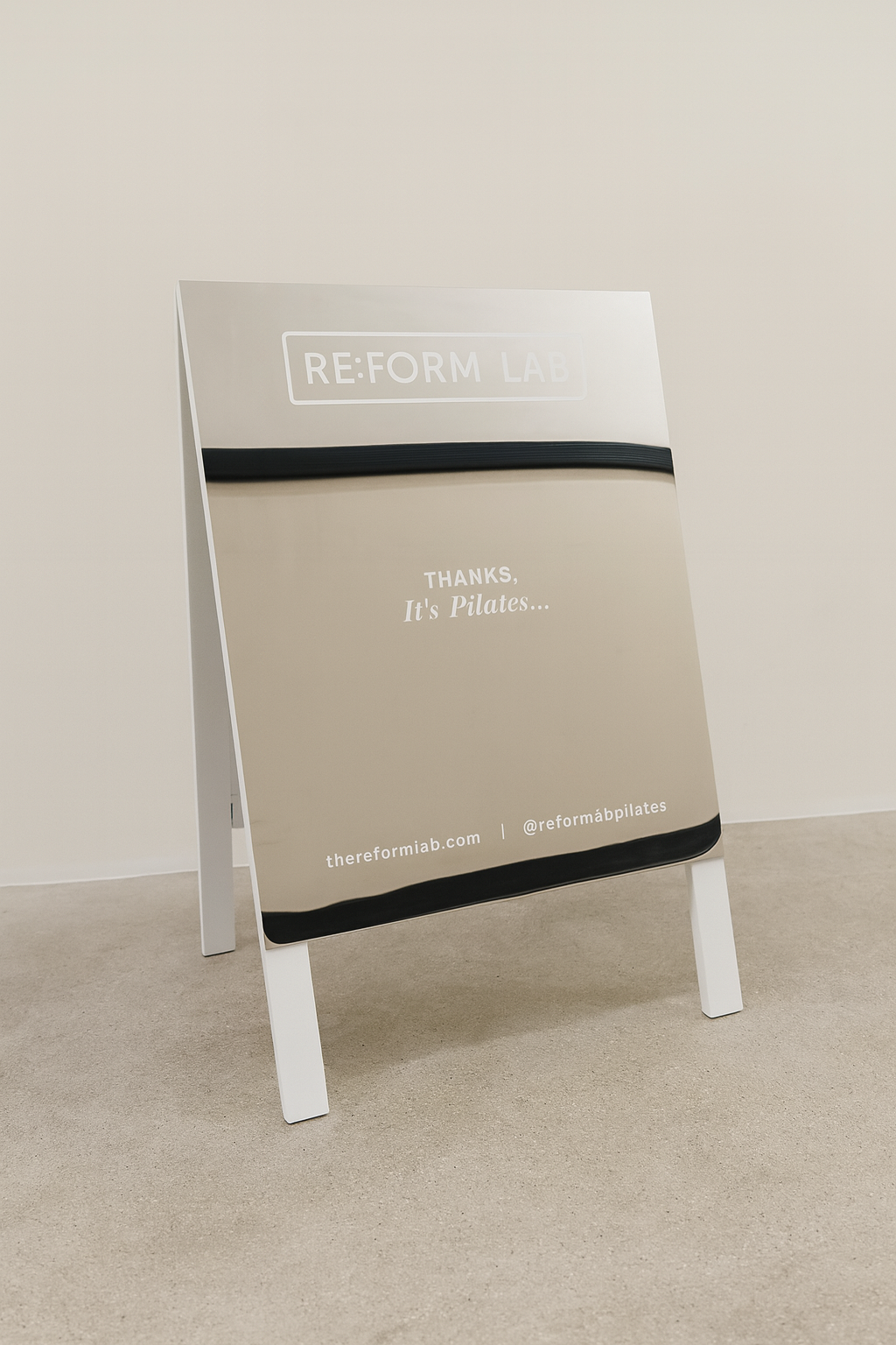 Reform Lab - Mirrored A-Frame Sandwich Board Sign
