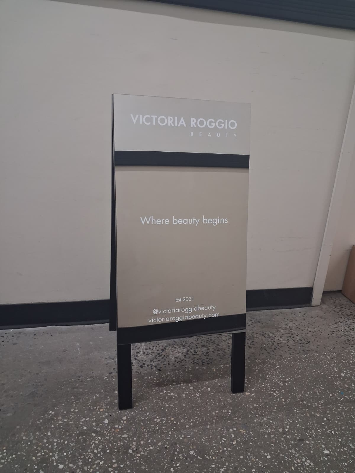 Mirrored A-Frame Sandwich Board Sign