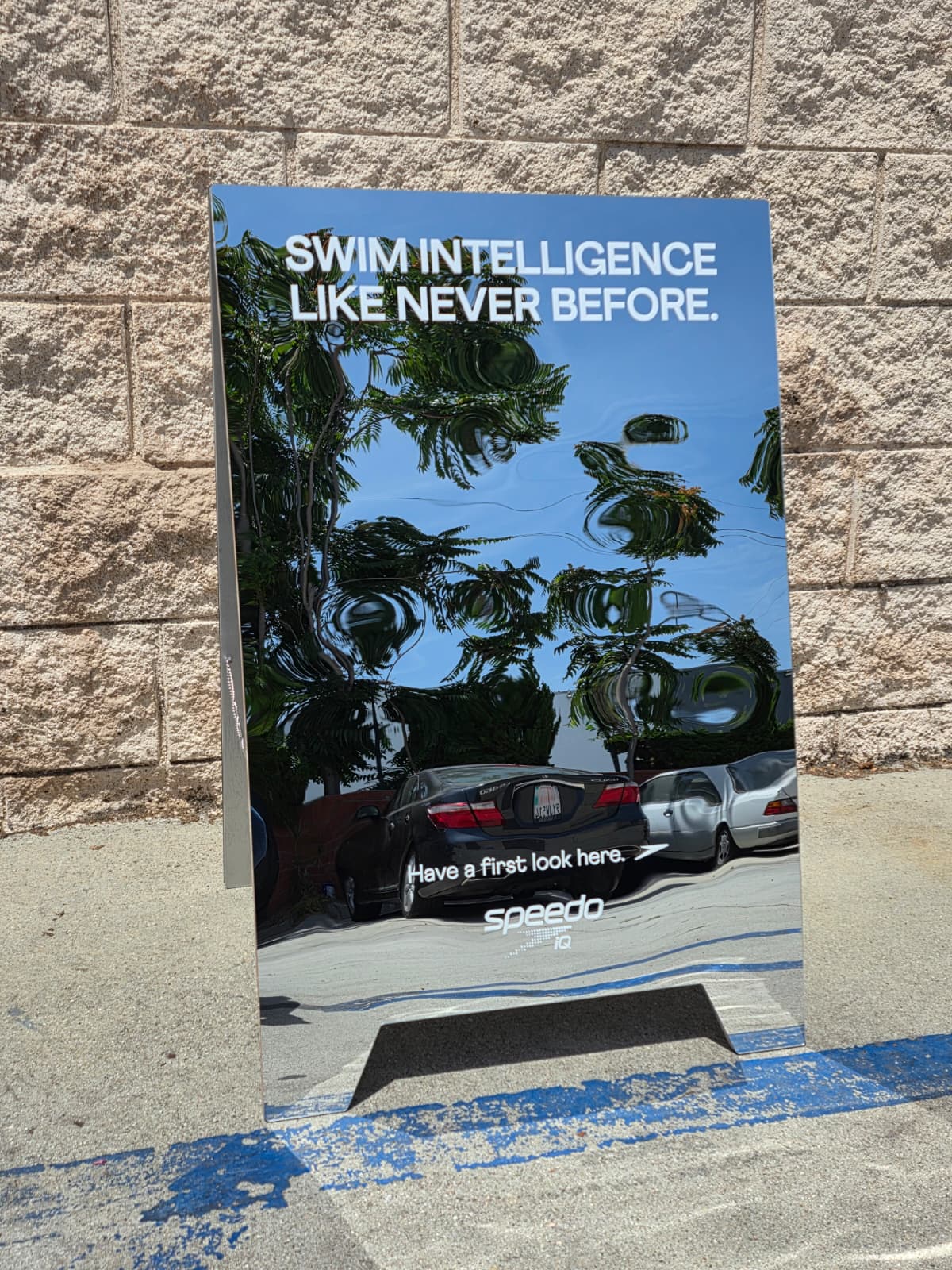 Mirrored Acrylic A-Frame Sandwich Board Sign
