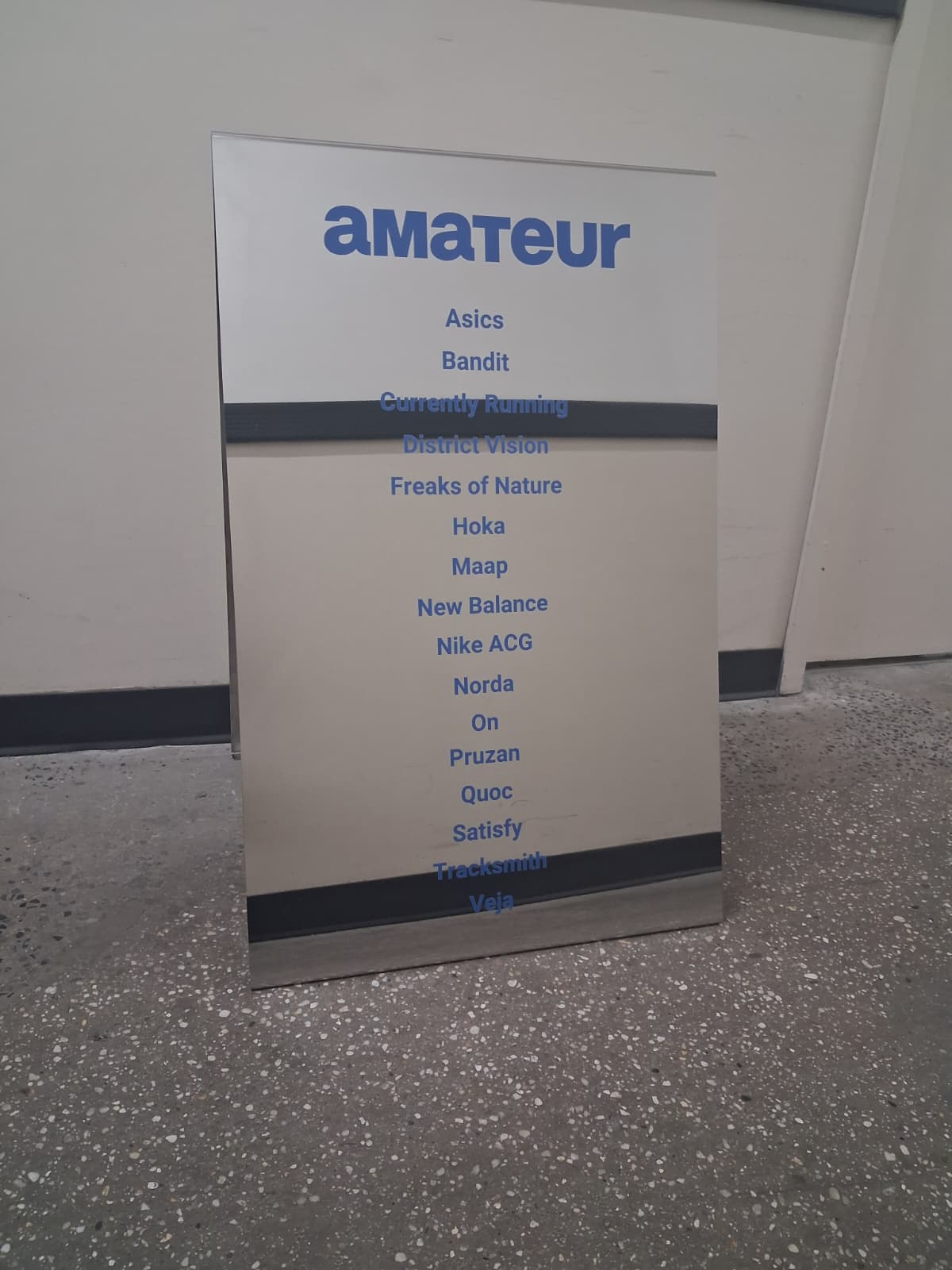 Mirrored Stainless Steel A-Frame Sidewalk Sign - Amateur