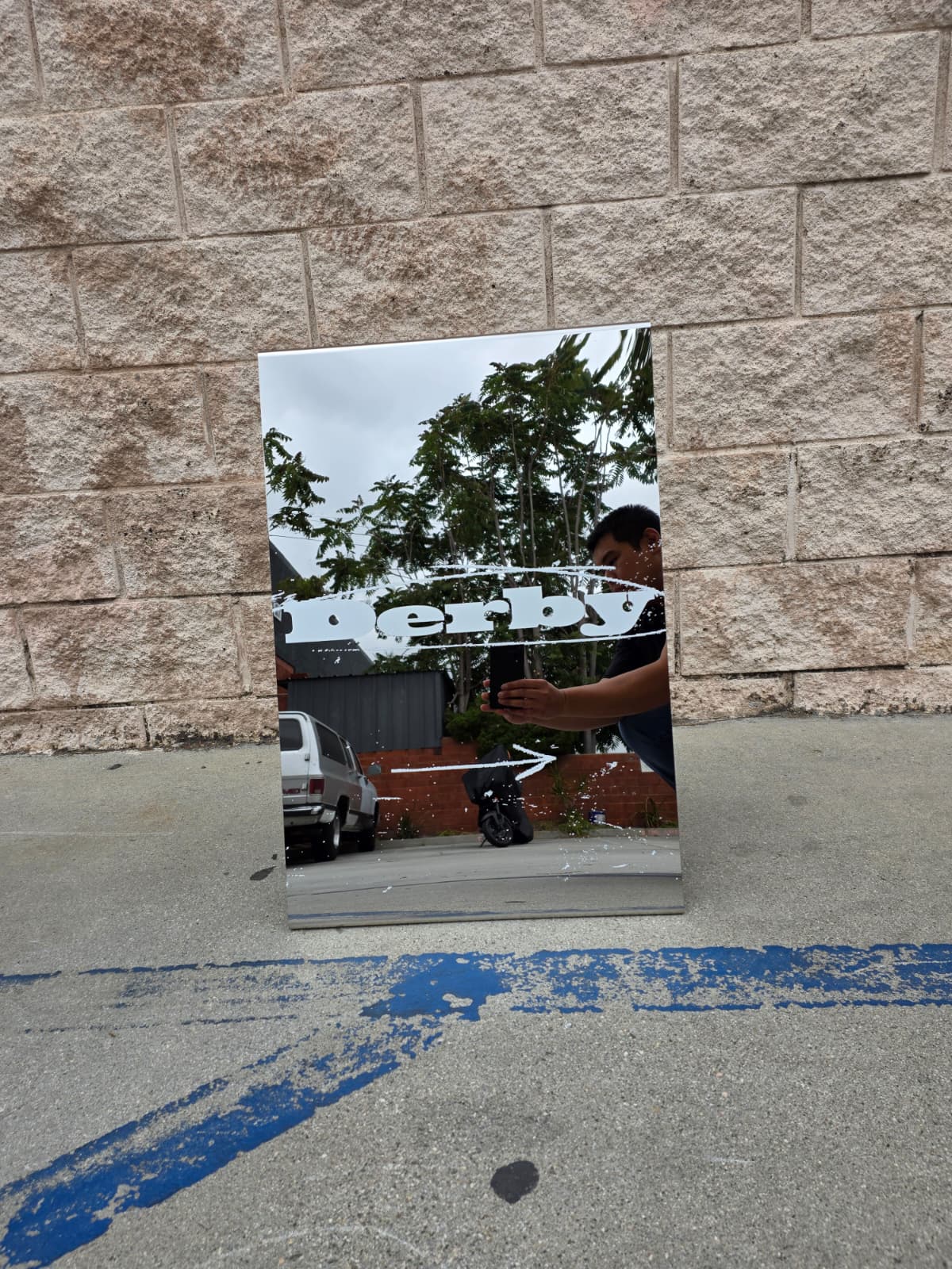 Mirrored Stainless Steel A-Frame Sidewalk Sign