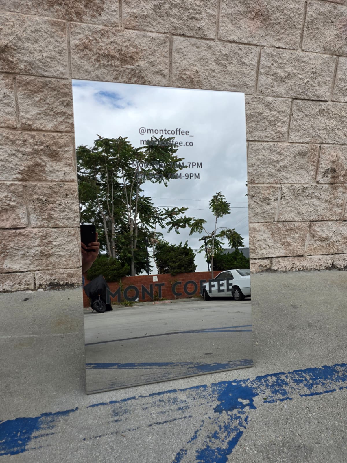 Mirrored Stainless Steel A-Frame Sidewalk Sign