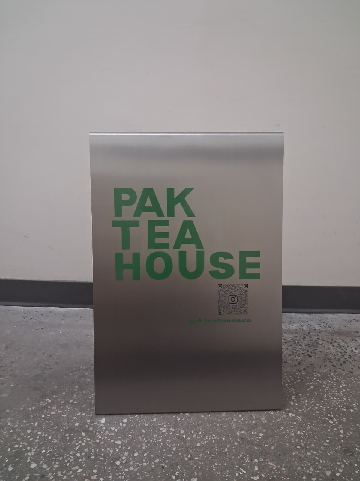ak Tea House Brushed Stainless Steel A-Frame