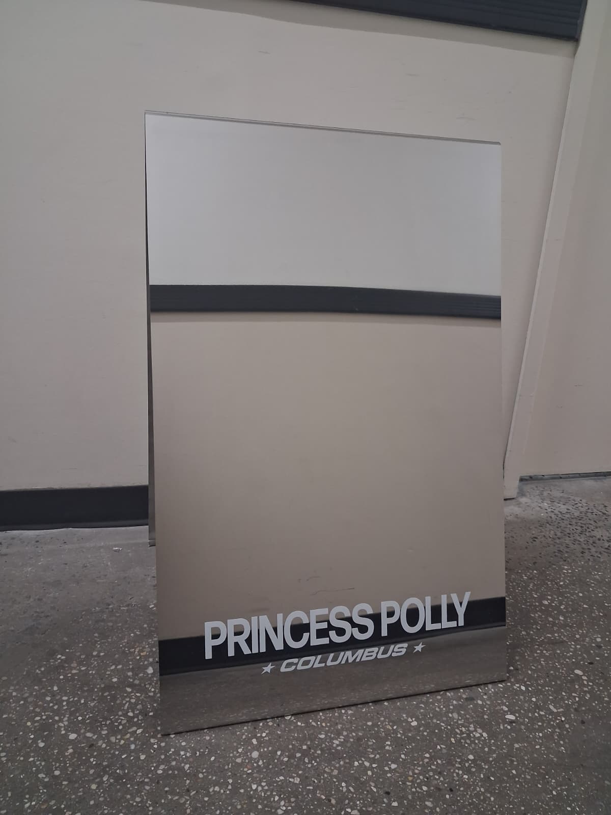 Mirrored Stainless Steel A-Frame Sidewalk Sign - Princess Polly