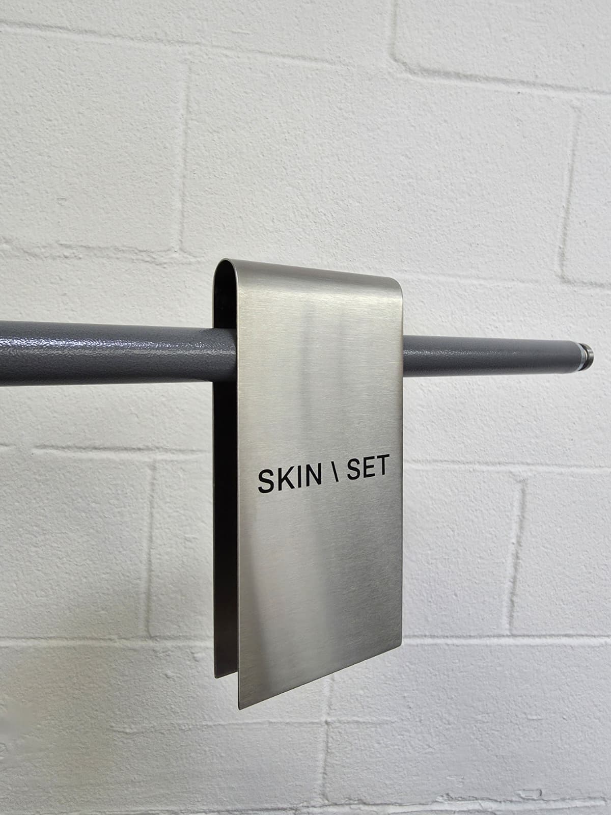 Stainless Steel Clothing Rack Sign Clip