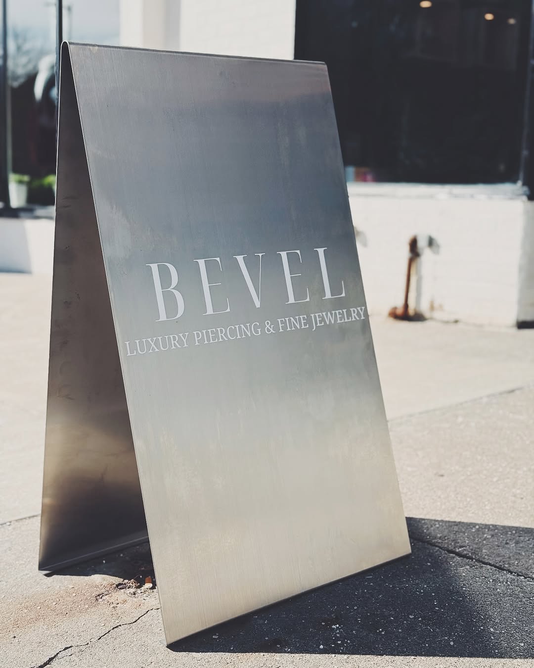Bevel - Stainless Steel A-Frame Sidewalk Sign