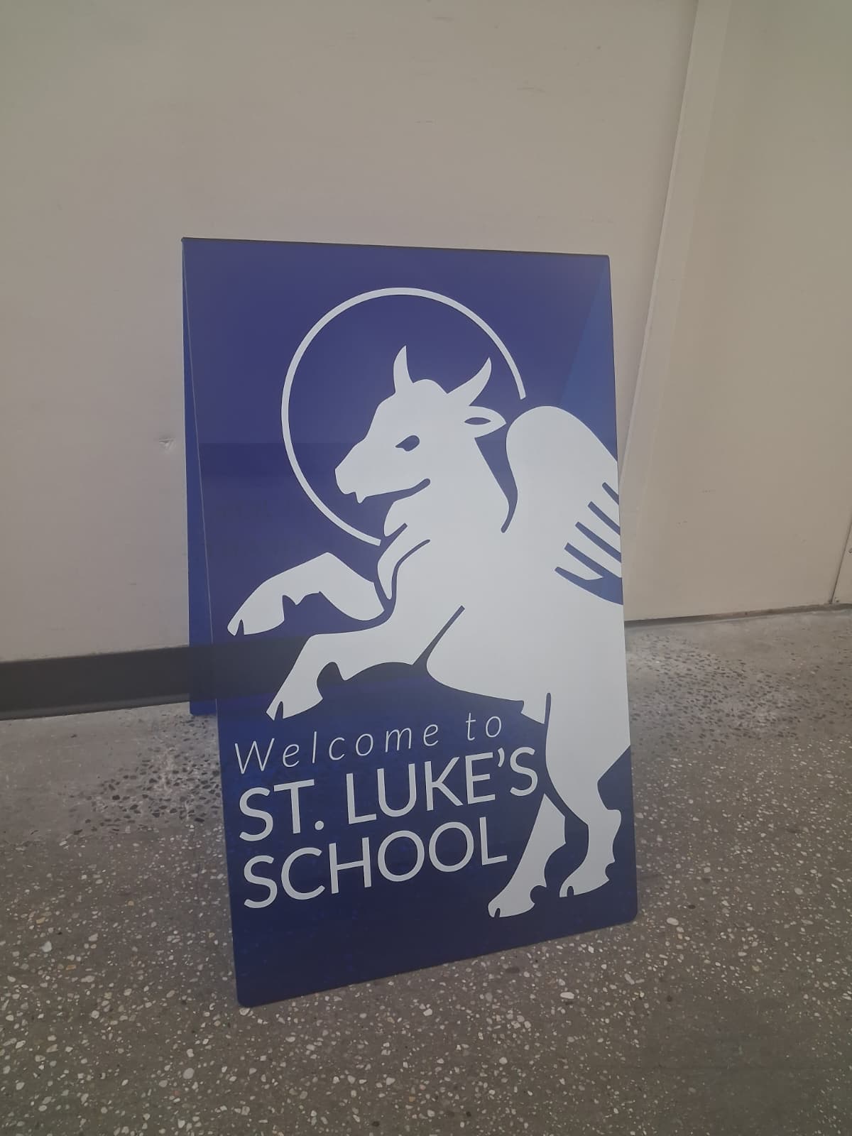 St. Lukes School - Transparent Acrylic A-Frame Sidewalk Sign