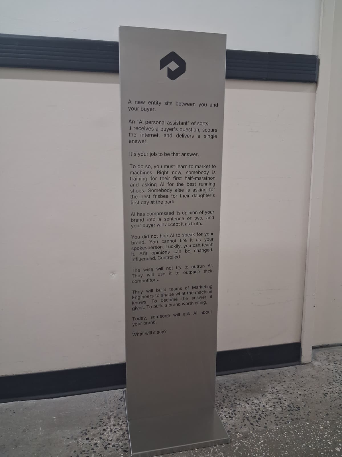 Stainless Steel Floor Sign Stand