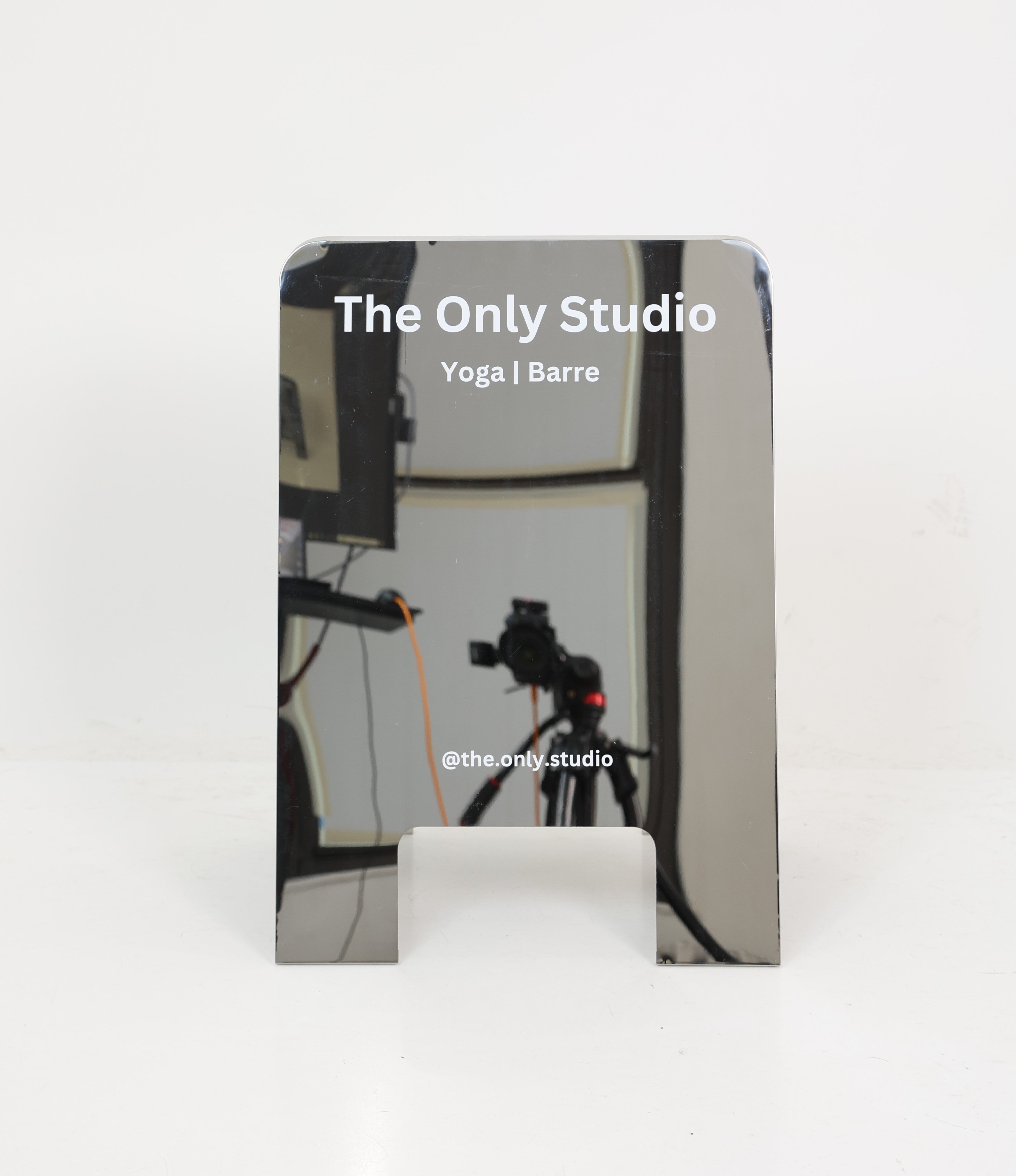 The Only Studio - Rounded Mirrored A-Frame Sign