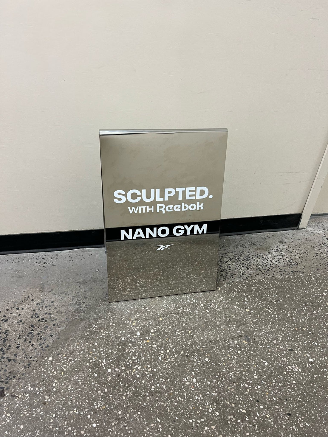 Reebok - Mirrored Stainless Steel A-Frame Sidewalk Sign