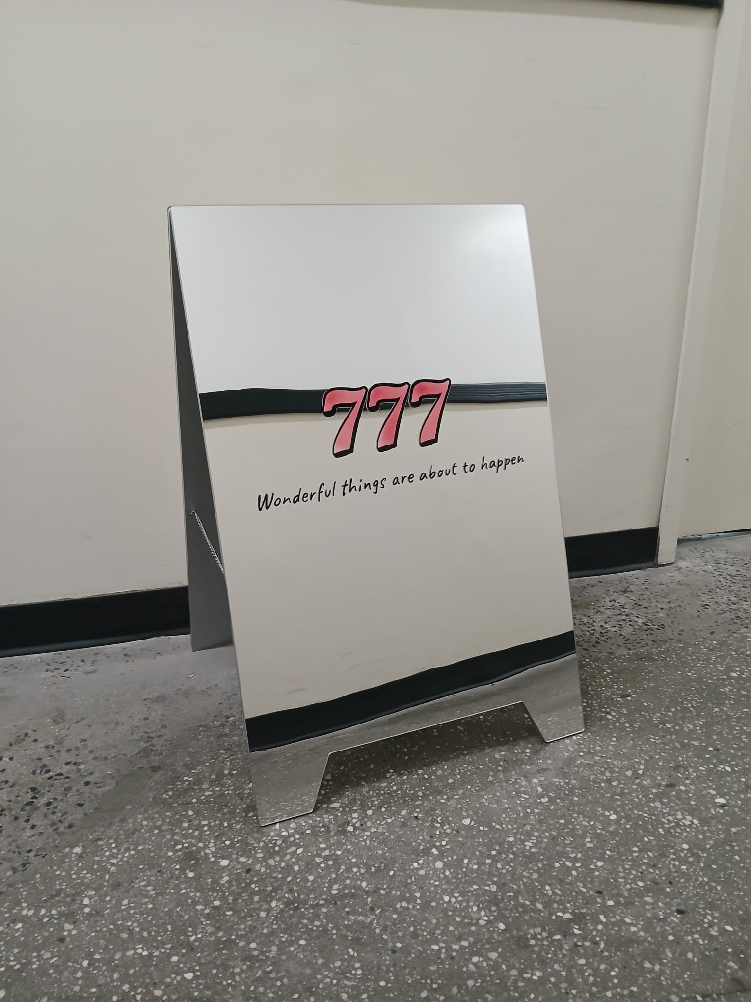 Mirrored Acrylic A-Frame Sandwich Board Sign