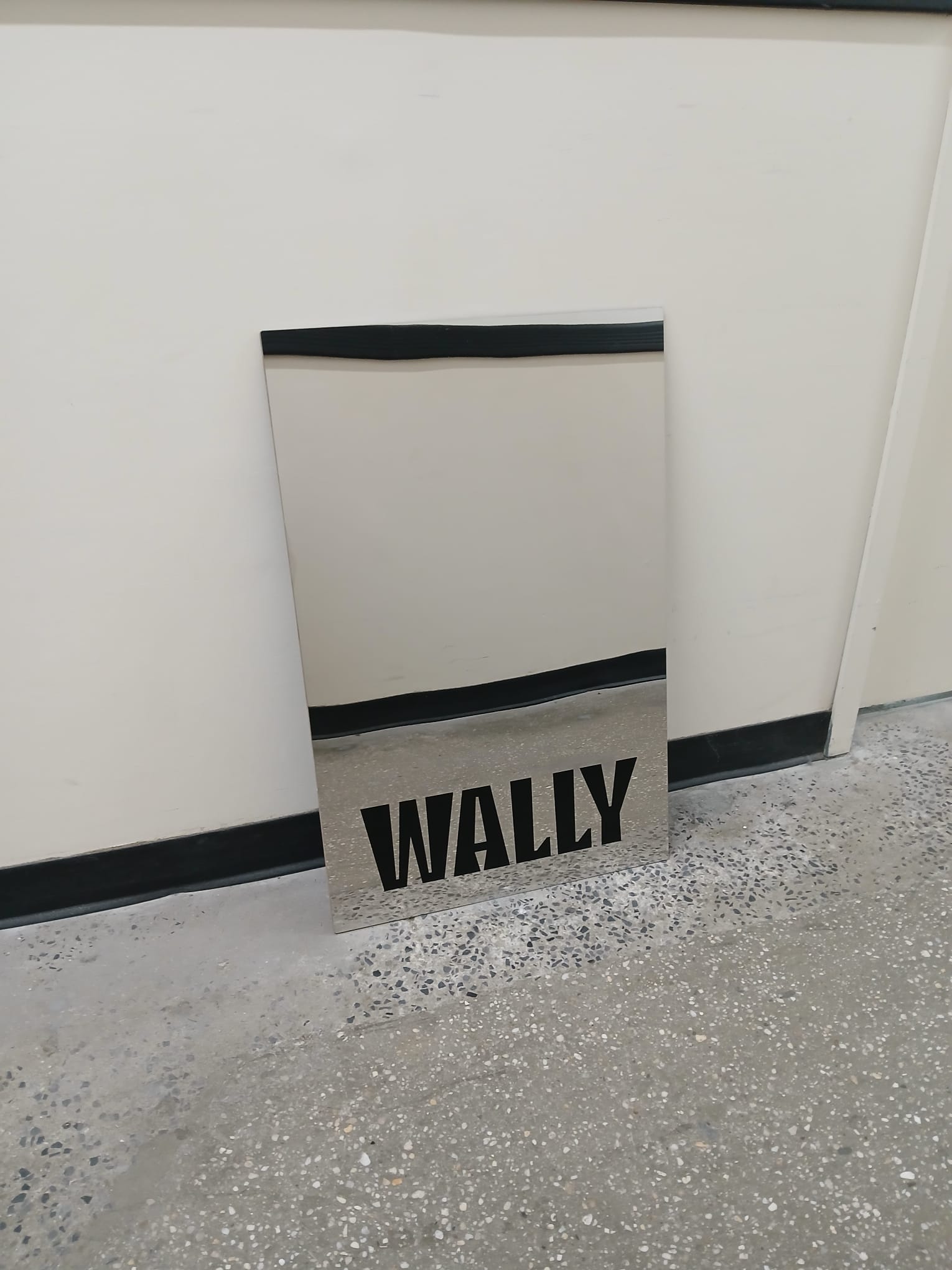 Stainless Steel Leaning Wall Panel Sign