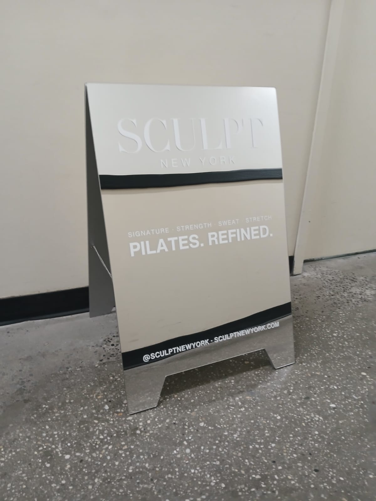 Mirrored Acrylic A-Frame Sandwich Board Sign