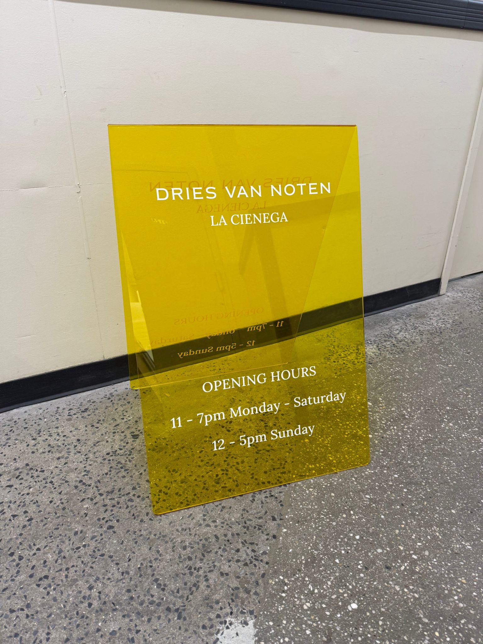 Transparent Acrylic A-Frame Sidewalk Sign