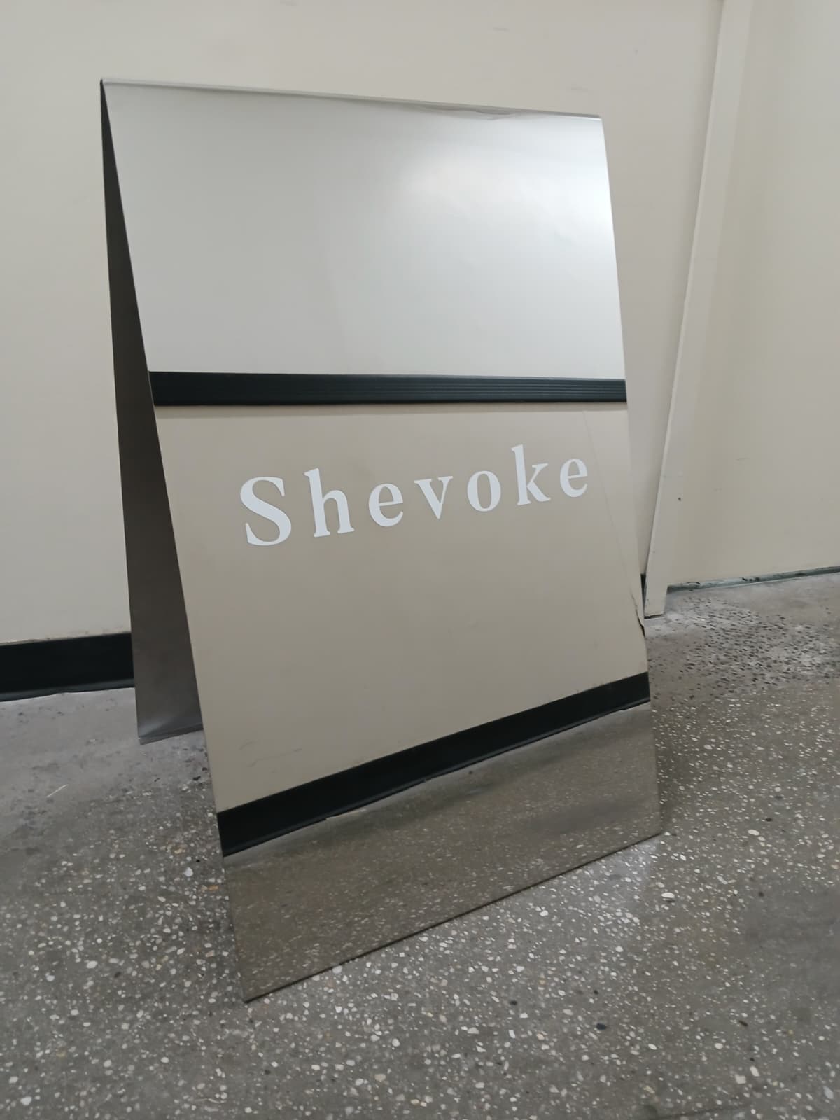 Mirrored Stainless Steel A-Frame Sidewalk Sign