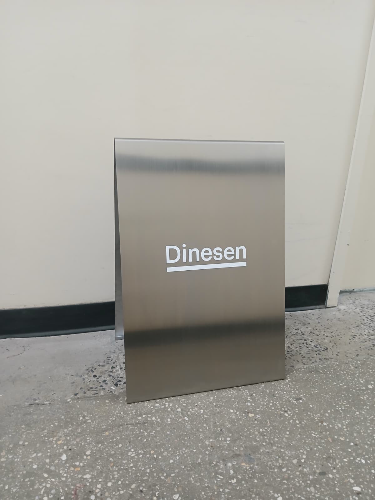 Brushed Stainless Steel A-Frame Sidewalk Sign