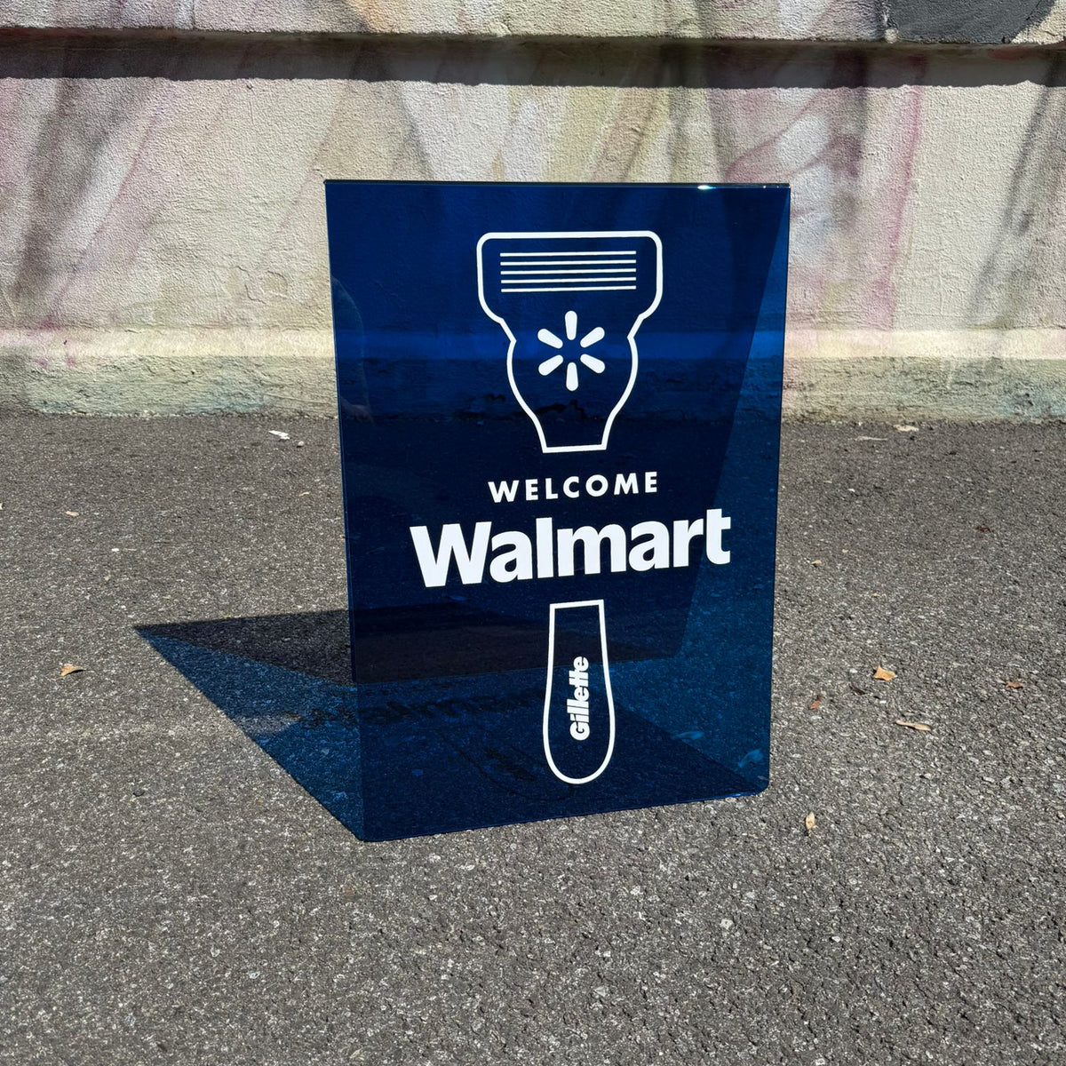 Walm Sign Walmart x Gillette - New York, Sidewalk Signs – Signs and Mirrors