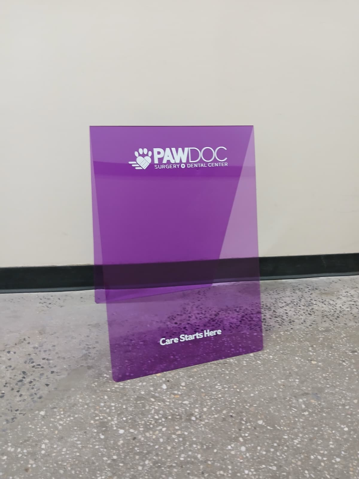 Transparent Acrylic A-Frame Sidewalk Sign