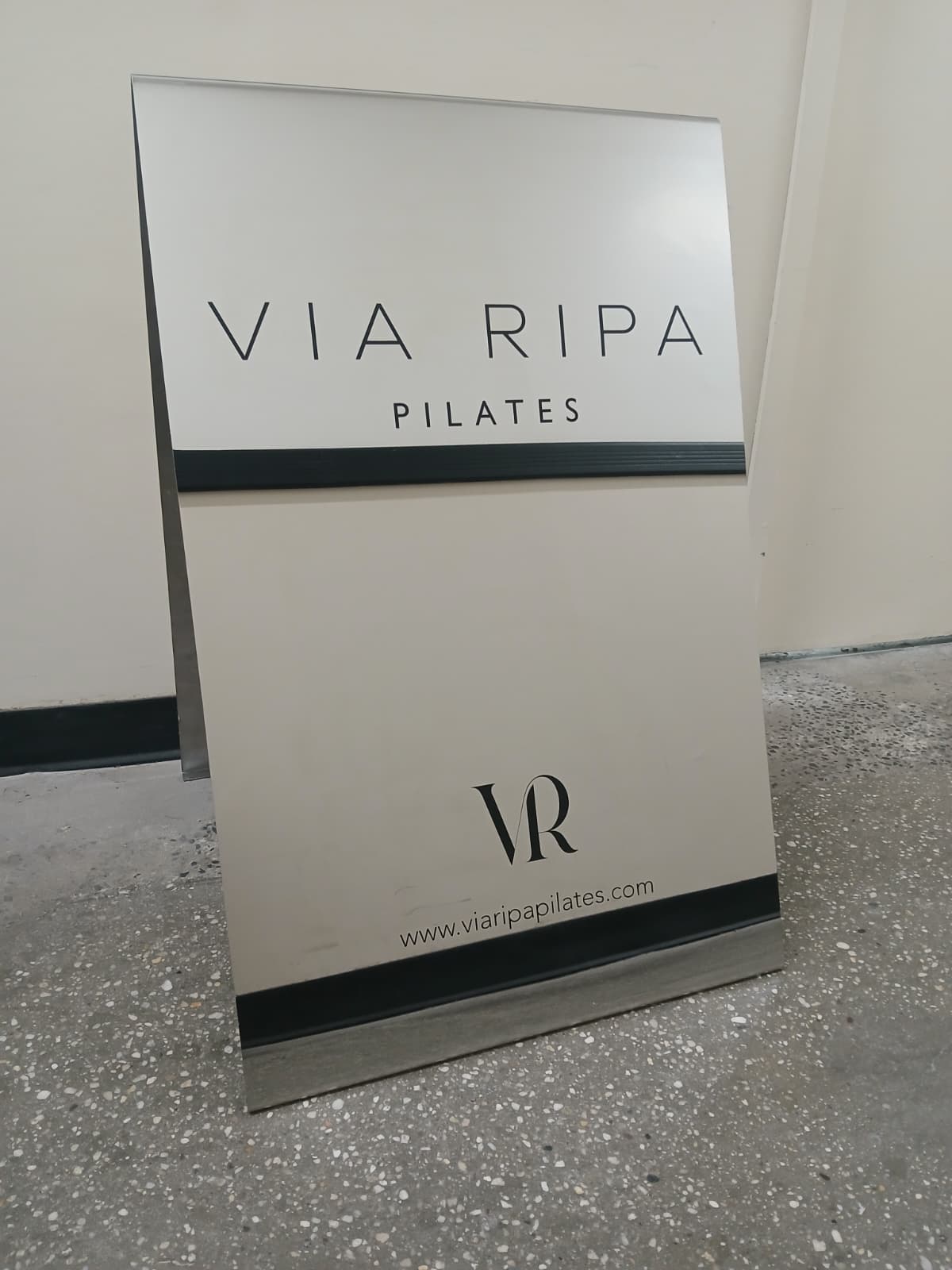 Mirrored Stainless Steel A-Frame Sidewalk Sign