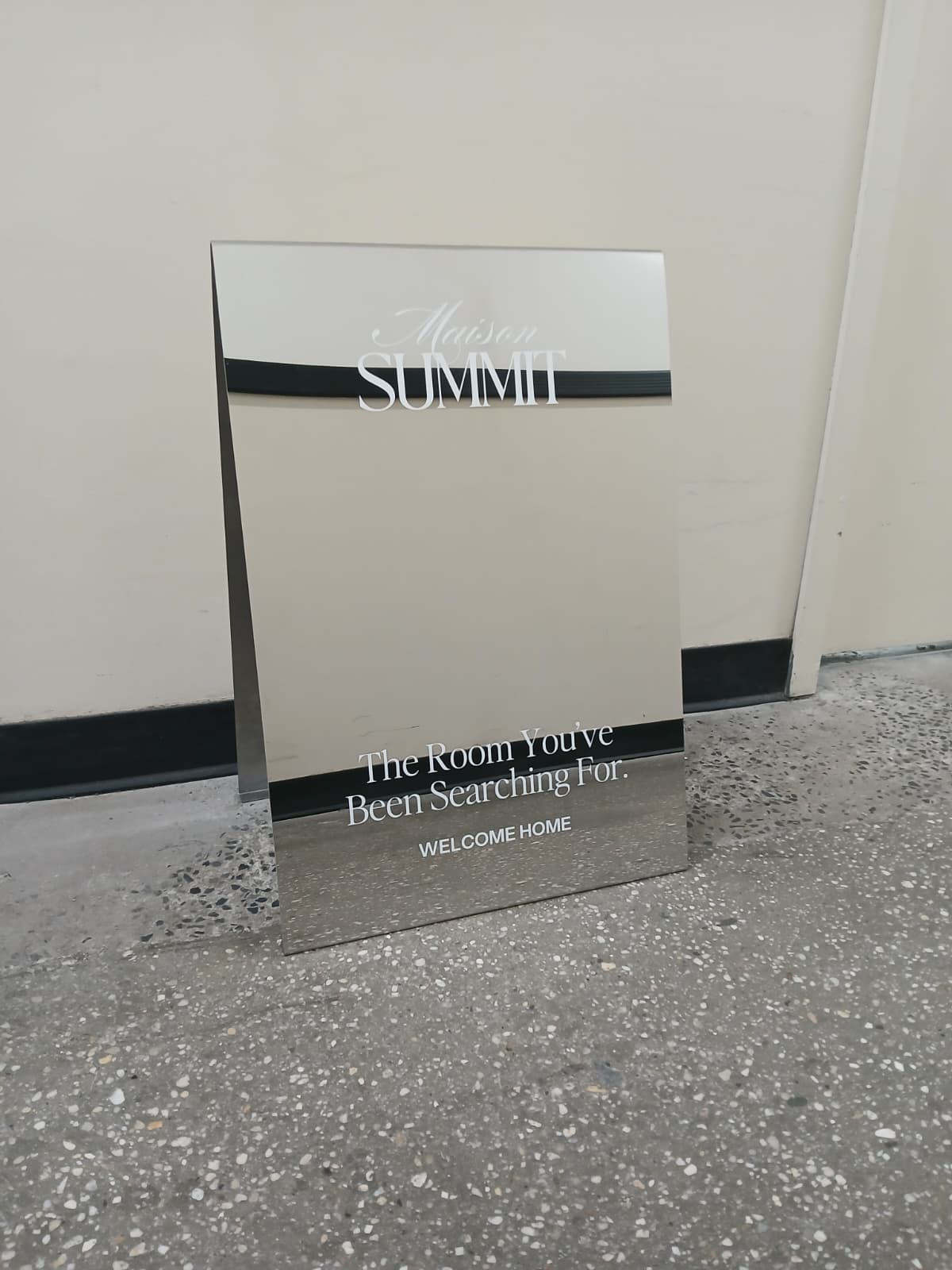 Mirrored Stainless Steel A-Frame Sidewalk Sign
