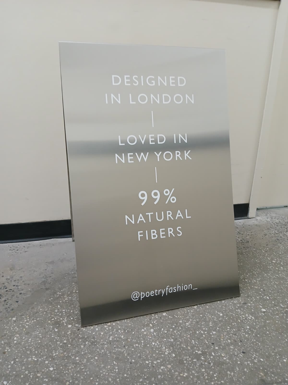 Brushed Stainless Steel A-Frame Sidewalk Sign