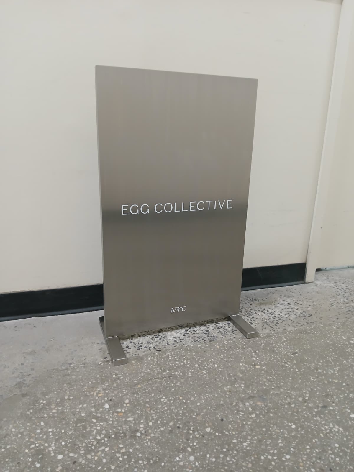 Brushed Stainless Steel Upright Sign