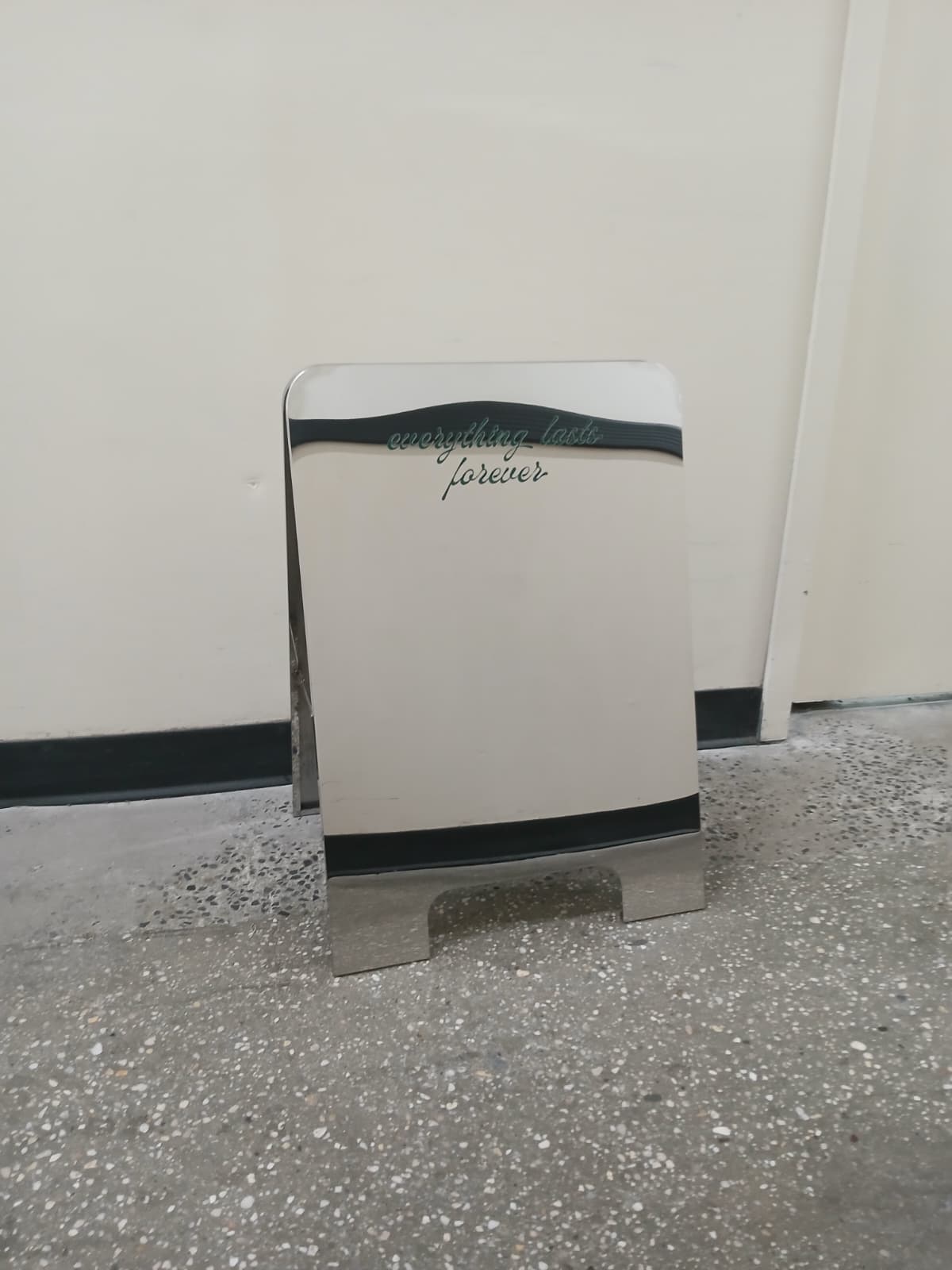 Rounded Stainless Steel A-Frame Sandwich Board Sign