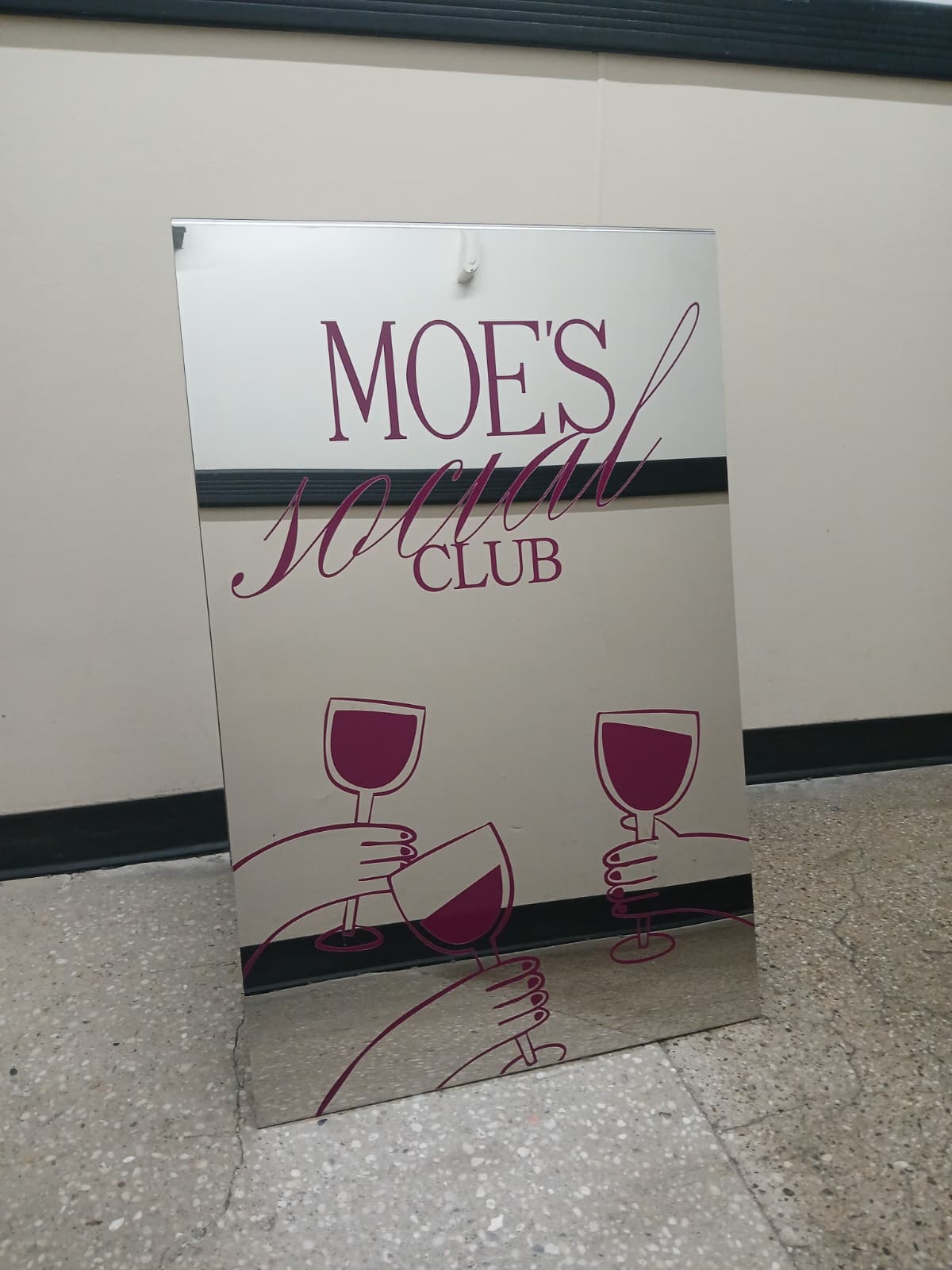 Mirrored Stainless Steel A-Frame Sidewalk Sign