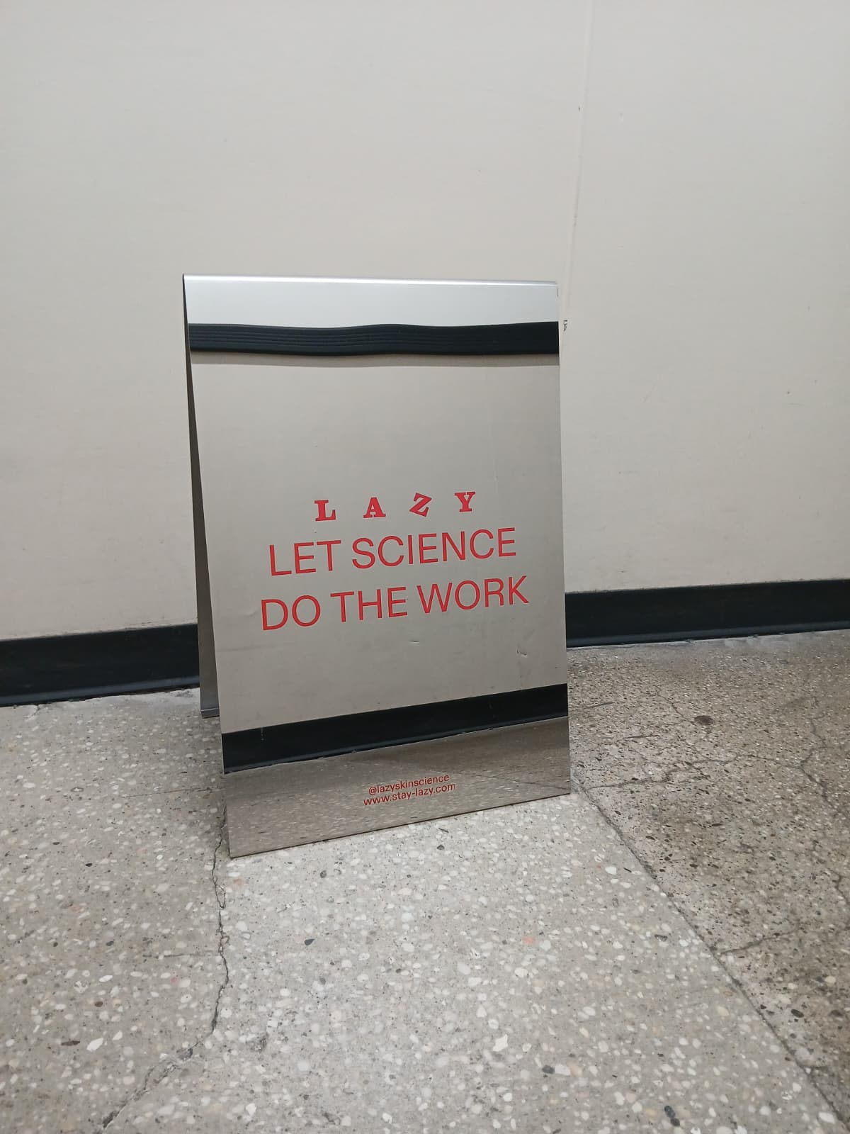 Mirrored Stainless Steel A-Frame Sidewalk Sign