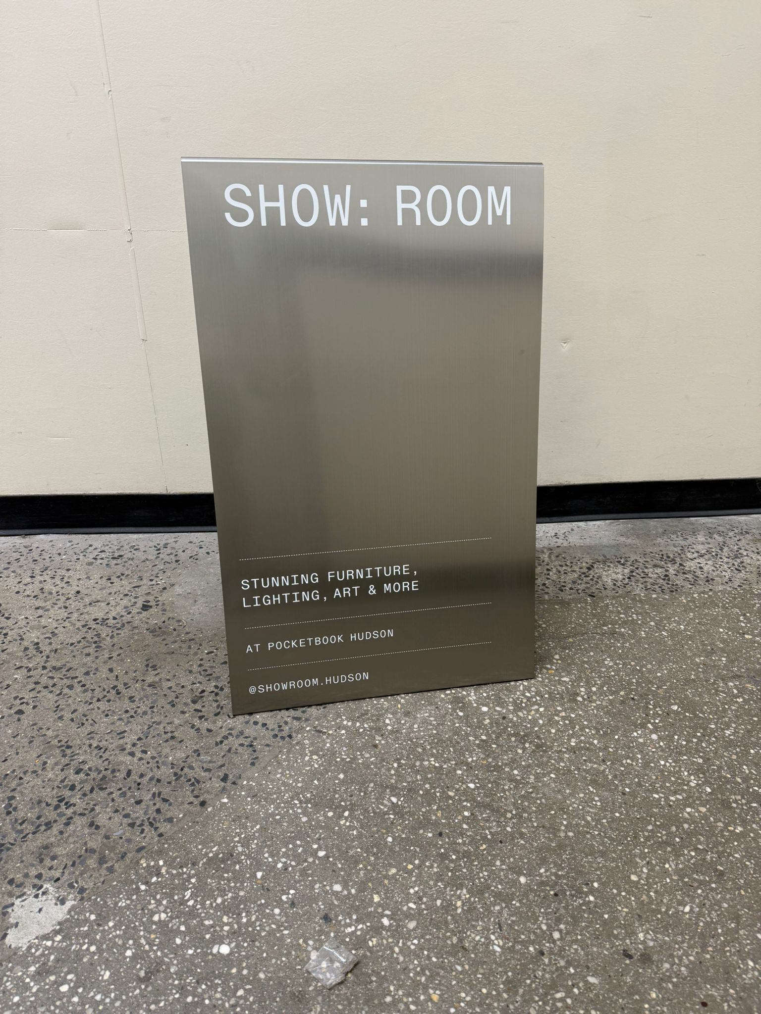 Brushed Stainless Steel A-Frame Sidewalk Sign