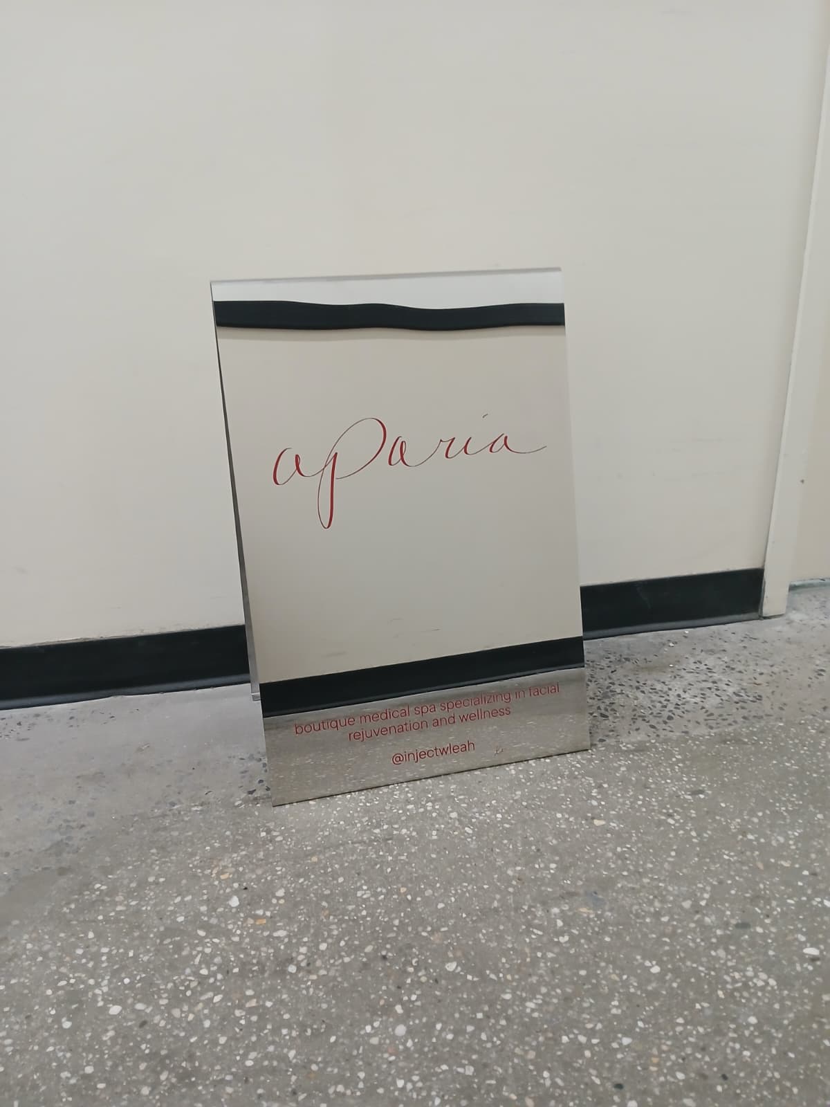 Mirrored Stainless Steel A-Frame Sidewalk Sign