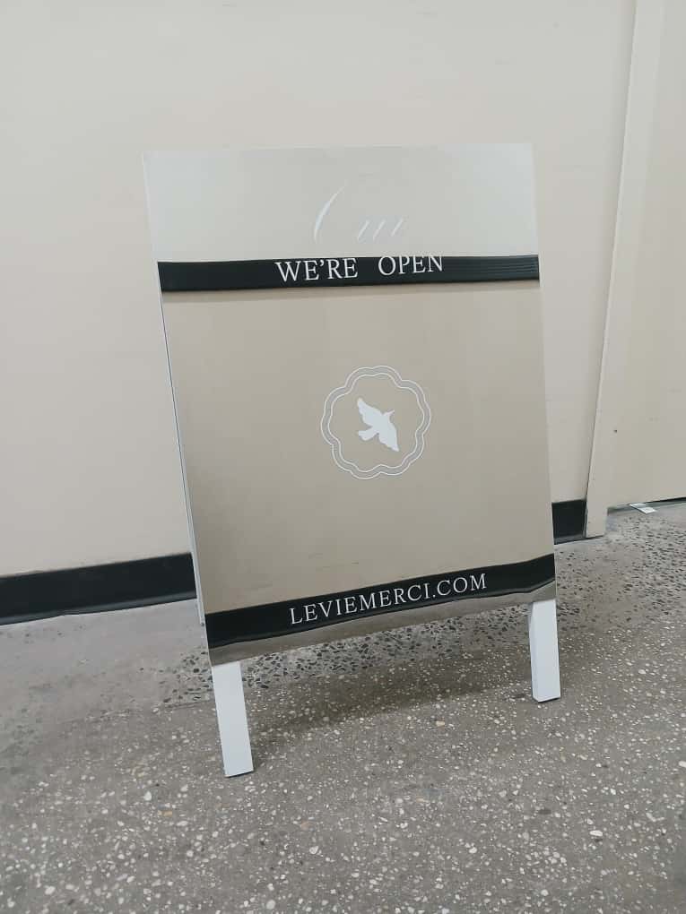 Mirrored A-Frame Sandwich Board Sign