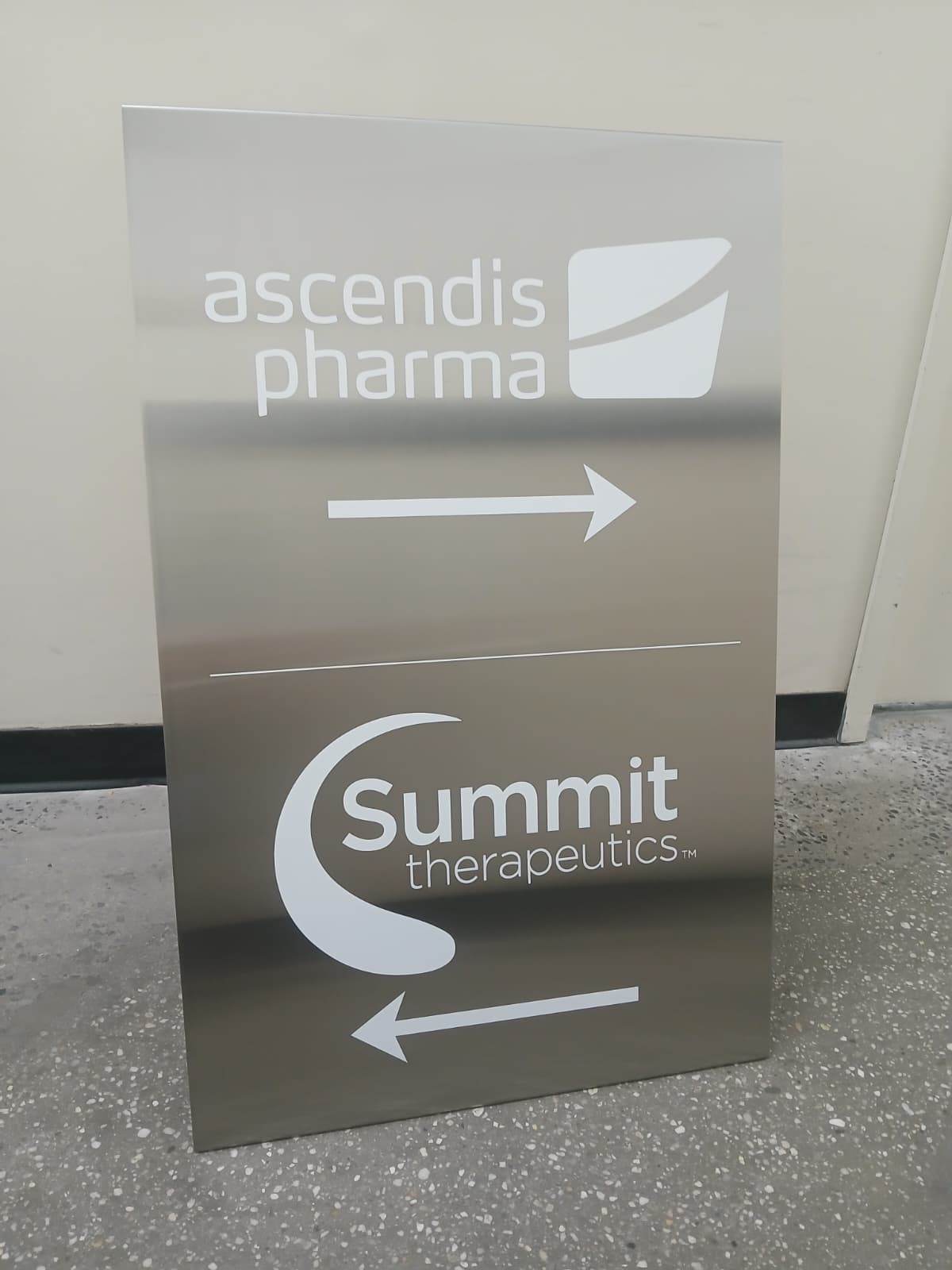 Brushed Stainless Steel A-Frame Sidewalk Sign