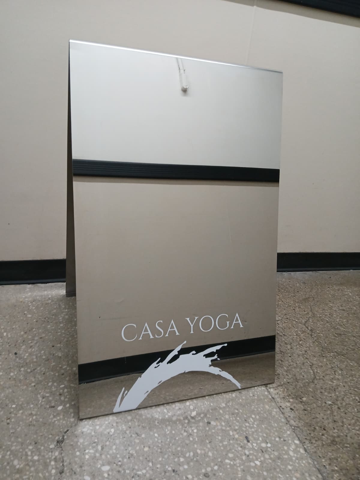 Mirrored Stainless Steel A-Frame Sidewalk Sign