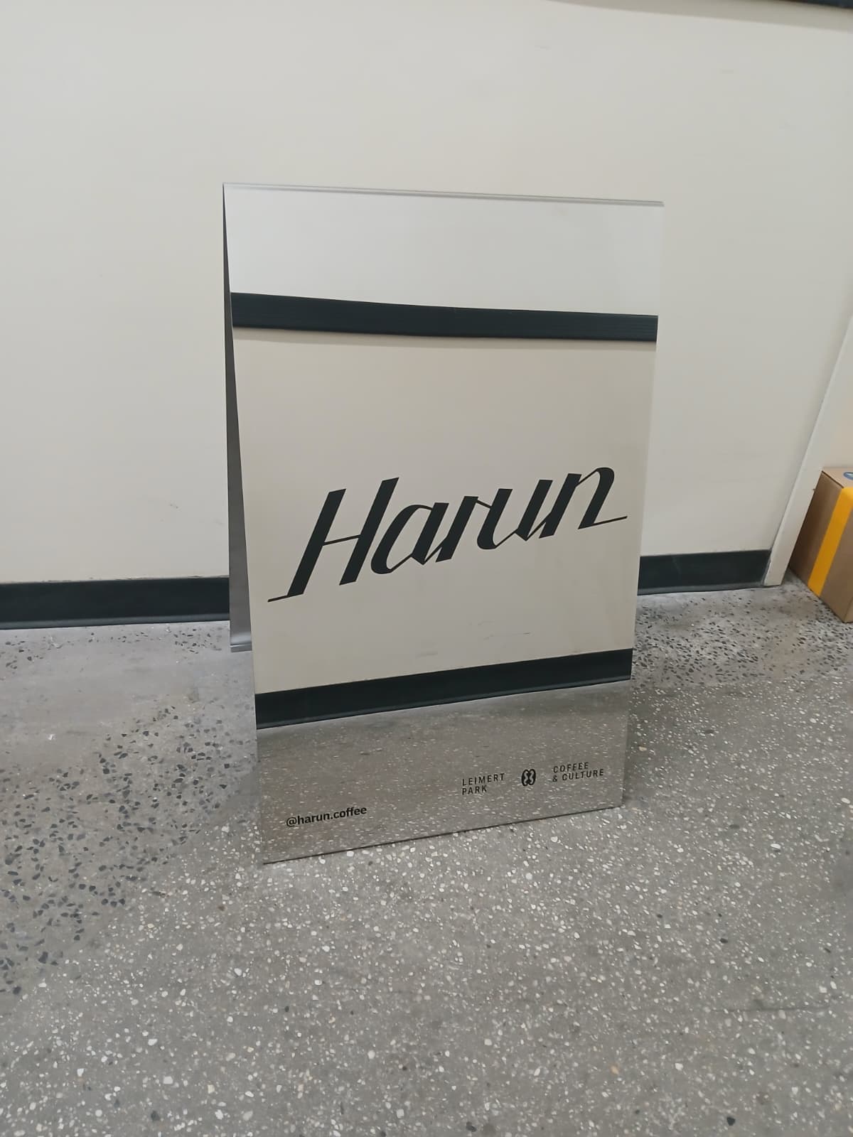 Mirrored Stainless Steel A-Frame Sidewalk Sign