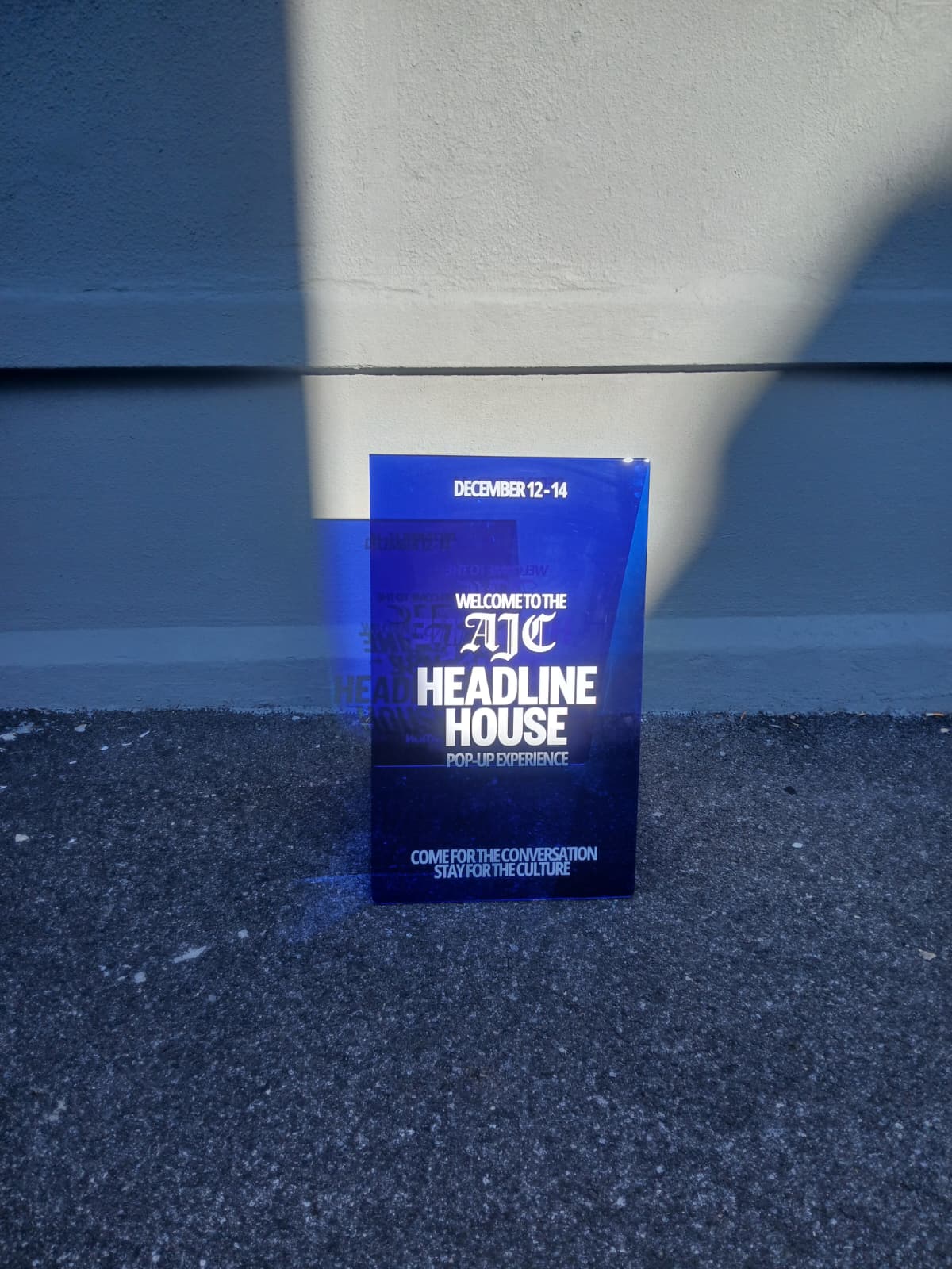 Transparent Acrylic A-Frame Sidewalk Sign