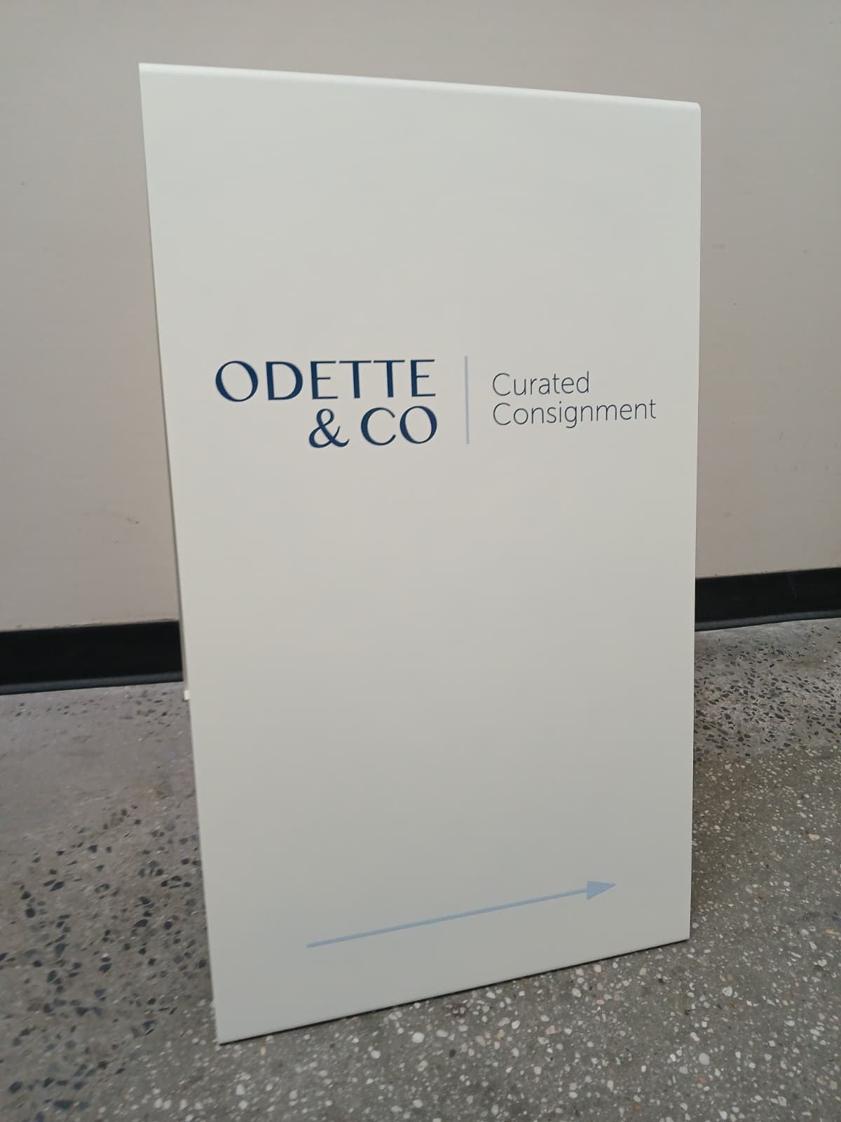 Cream Stainless Steel A-Frame Sidewalk Sign