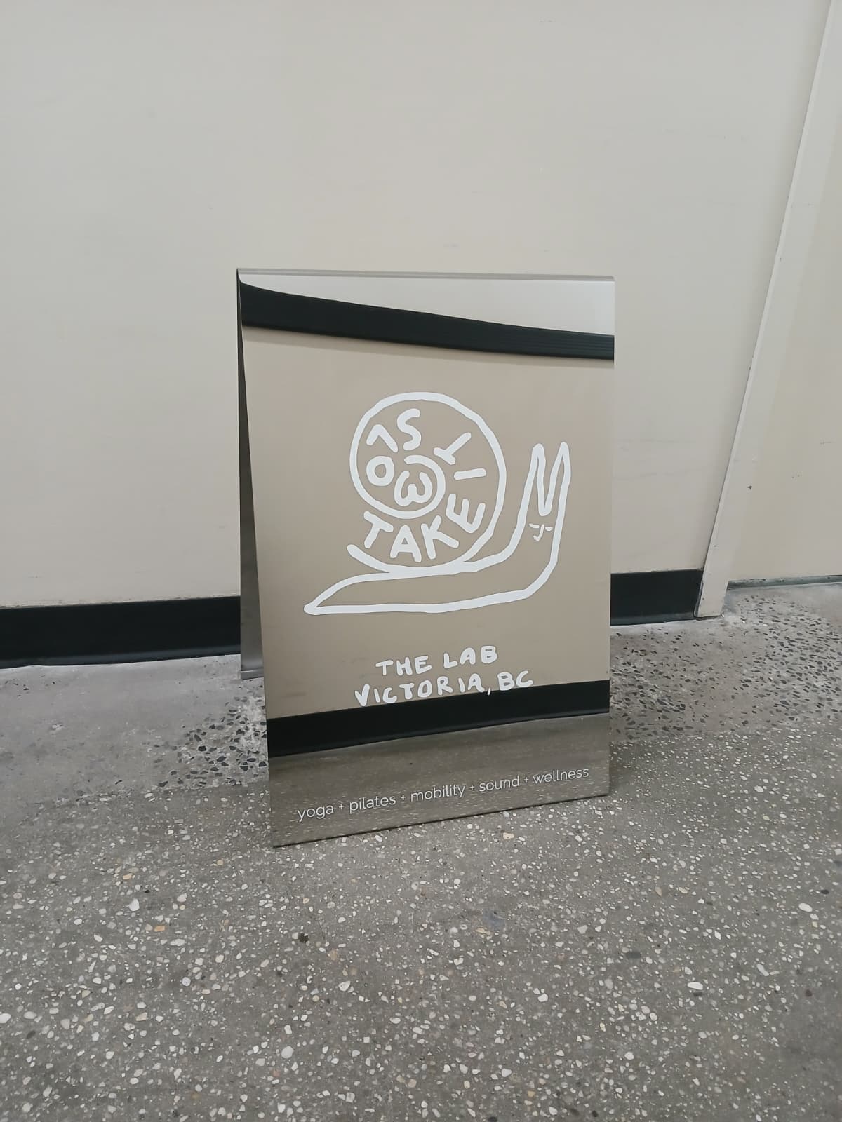 Mirrored Stainless Steel A-Frame Sidewalk Sign