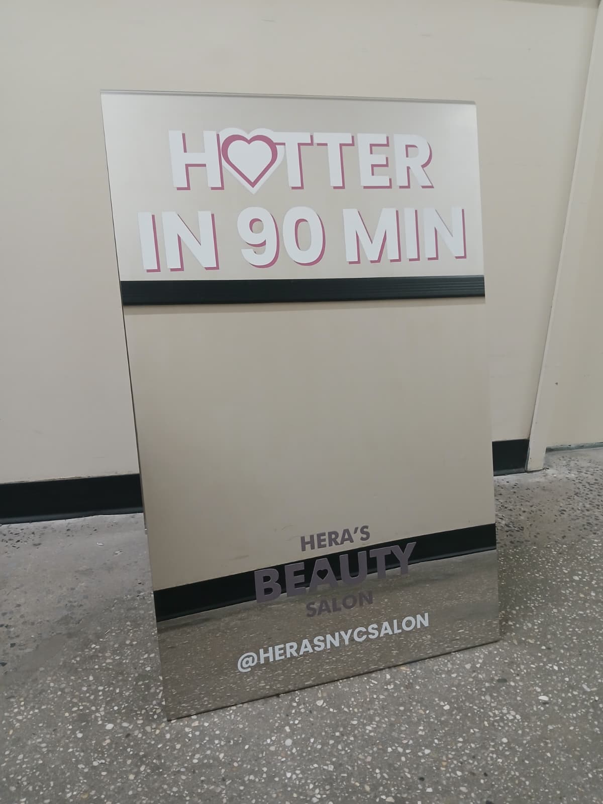 Mirrored Stainless Steel A-Frame Sidewalk Sign