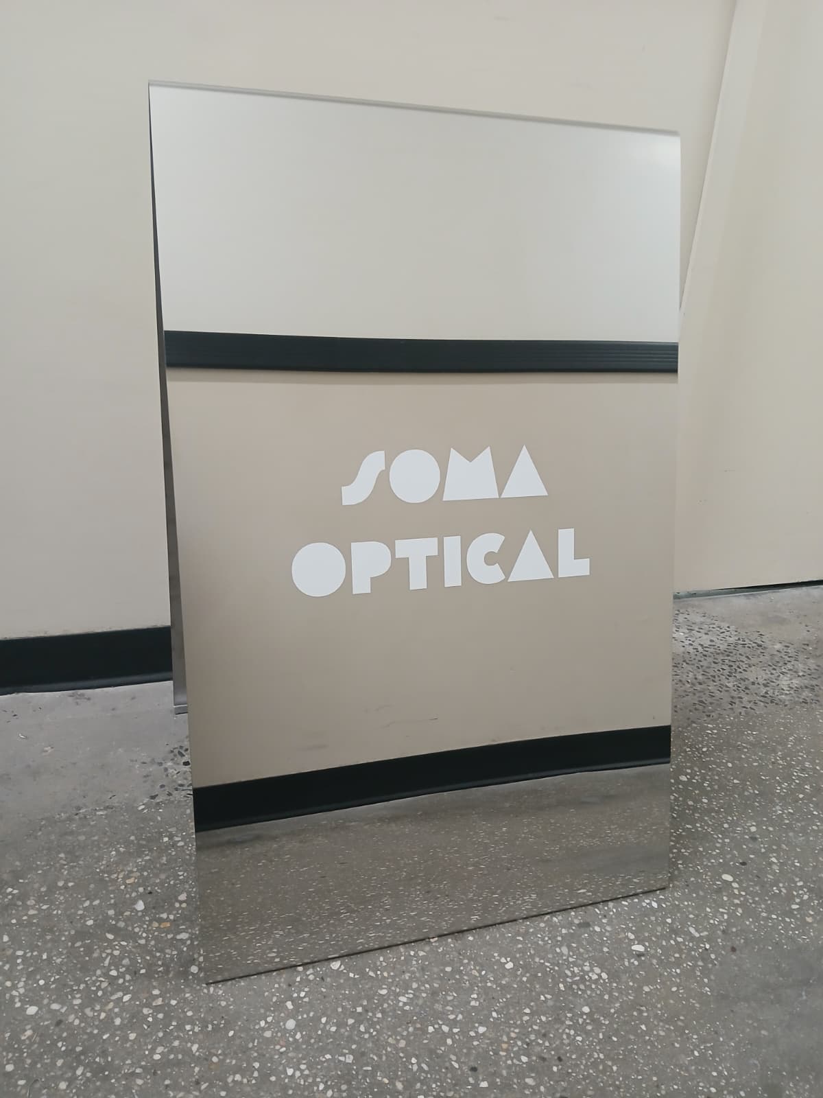 Mirrored Stainless Steel A-Frame Sidewalk Sign