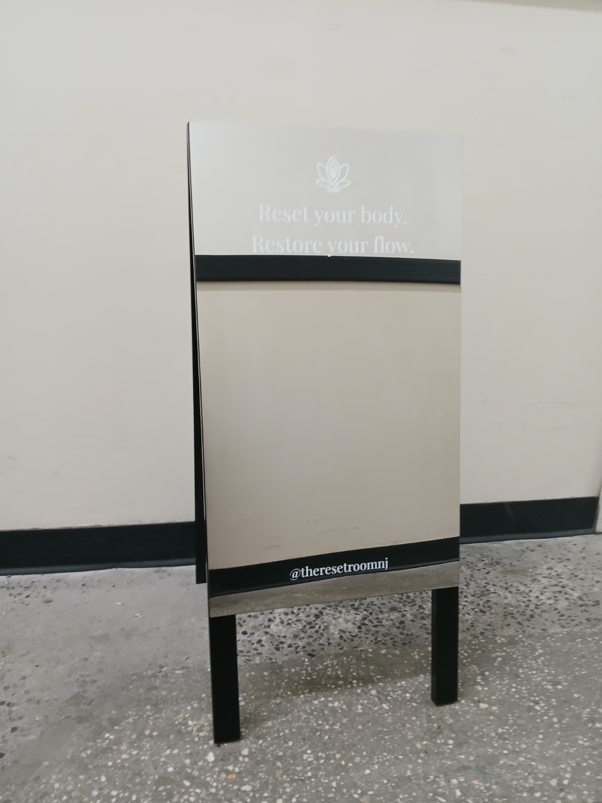 Mirrored A-Frame Sandwich Board Sign