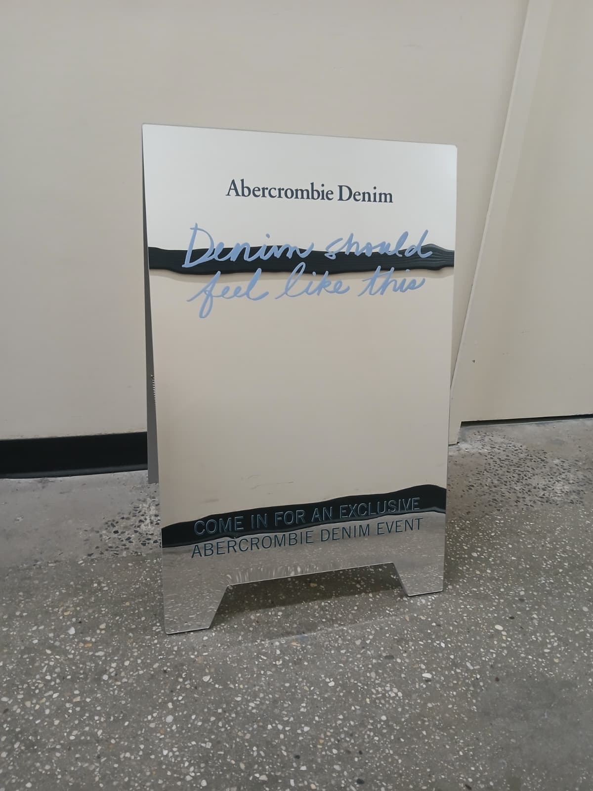 Mirrored Acrylic A-Frame Sandwich Board Sign