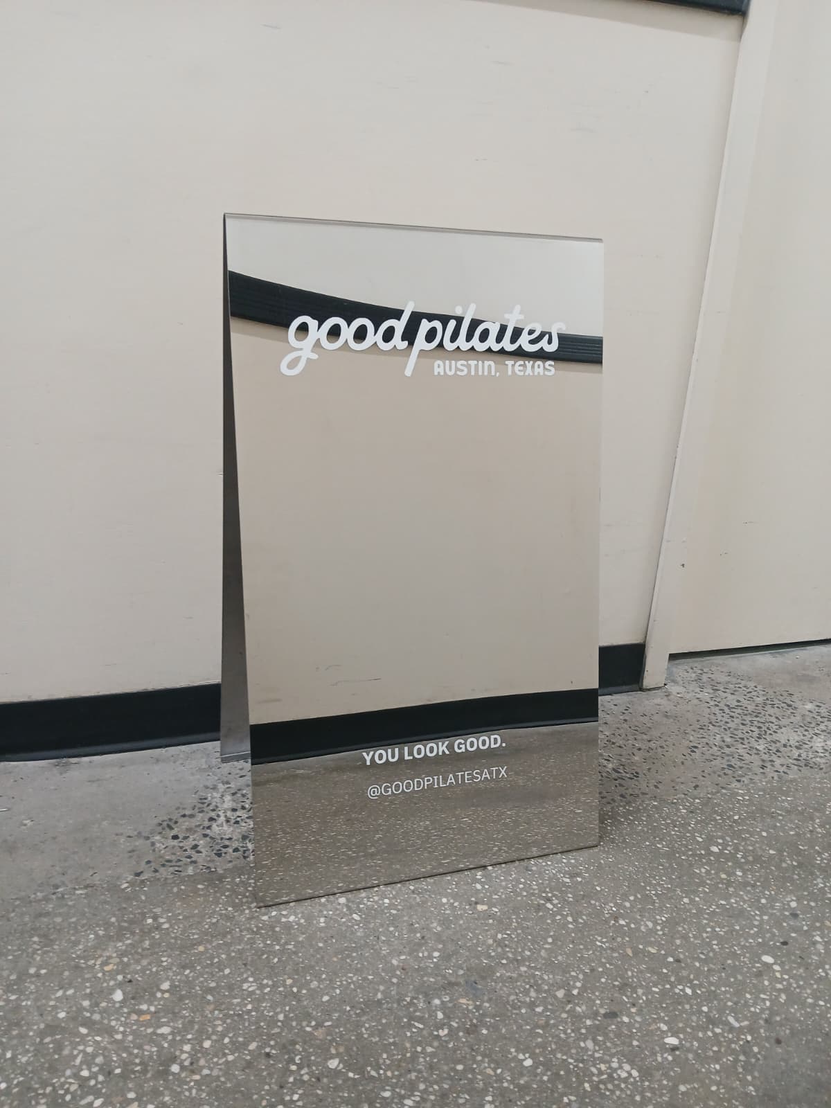 Mirrored Stainless Steel A-Frame Sidewalk Sign