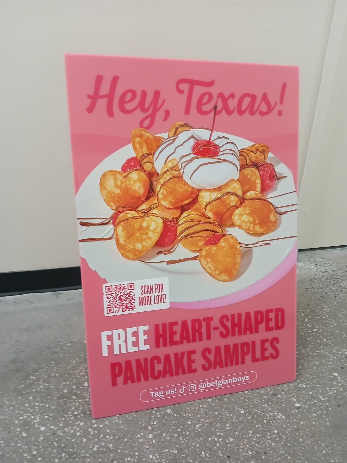 Pink Opaque Acrylic A-Frame Sidewalk Sign